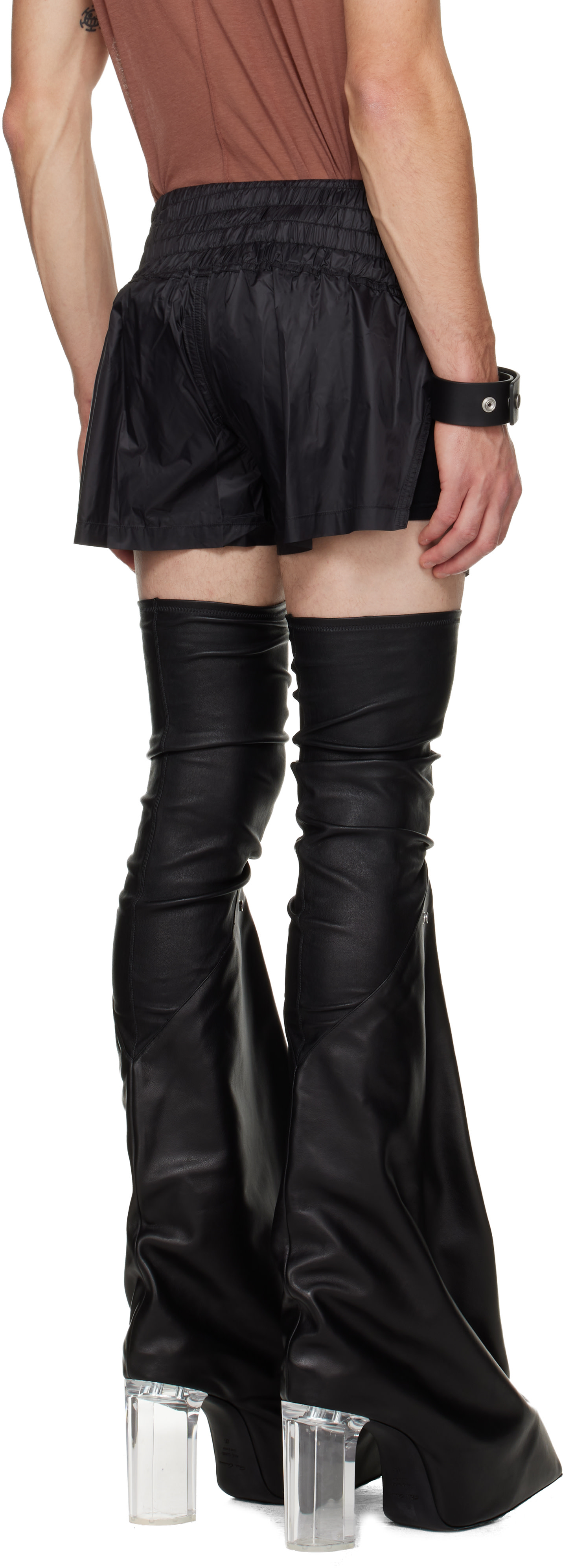 Rick Owens: ブラック Concordians Boxing ショートパンツ | SSENSE 日本