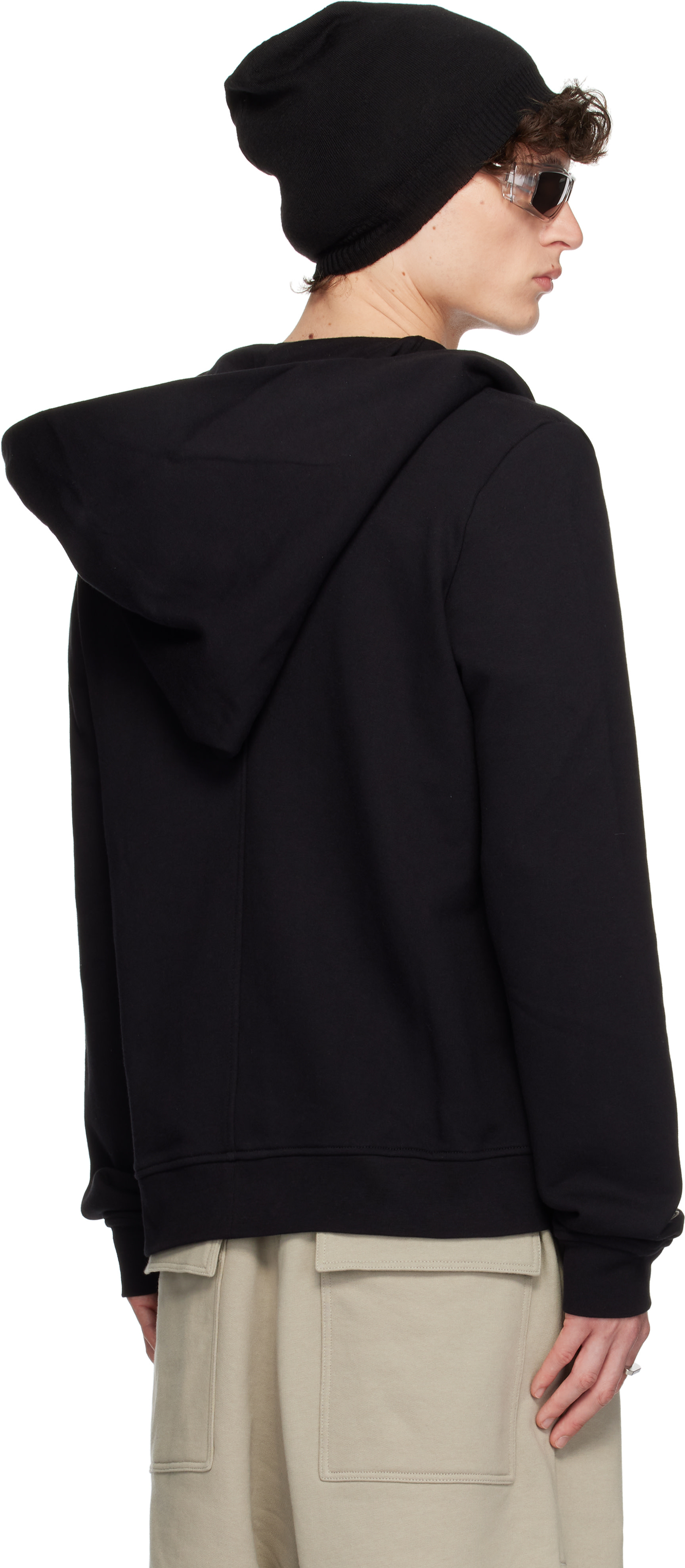 Rick Owens: Black Champion Edition Mountain Hoodie | SSENSE