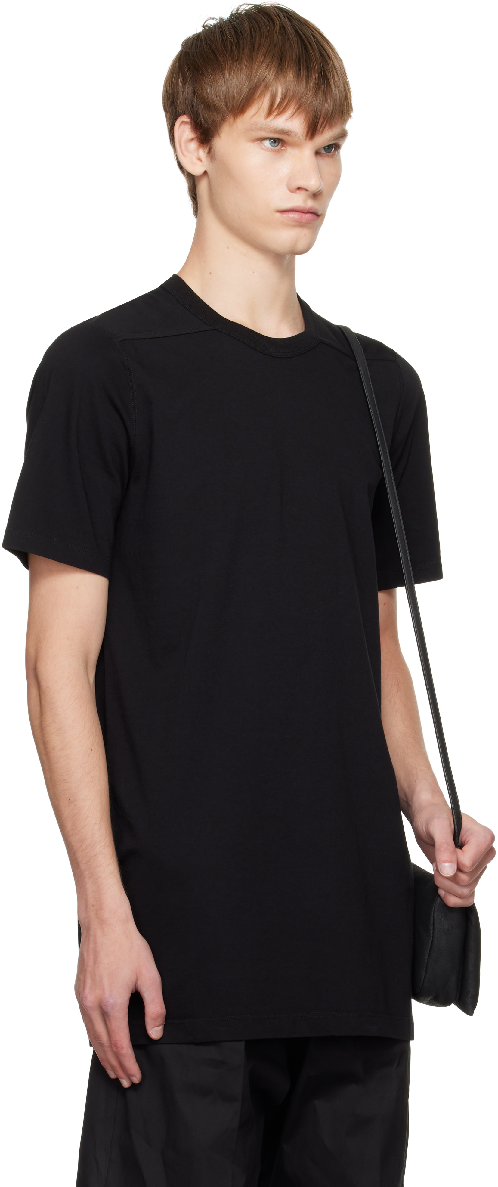 Rick Owens: Black Concordians Level T-shirt | SSENSE
