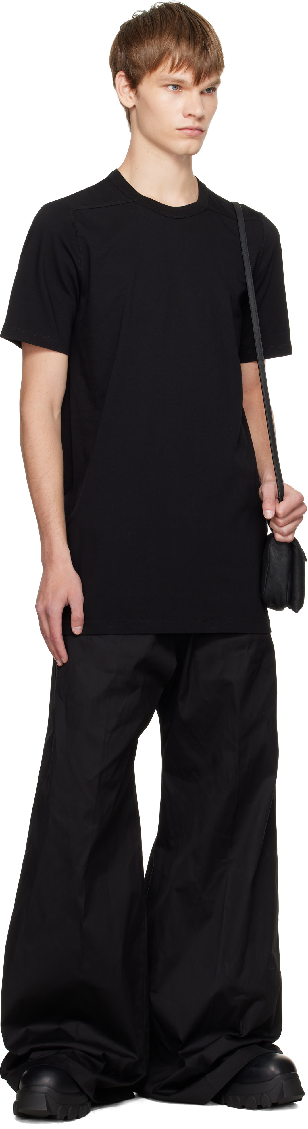 Rick Owens: Black Concordians Level T-shirt | SSENSE