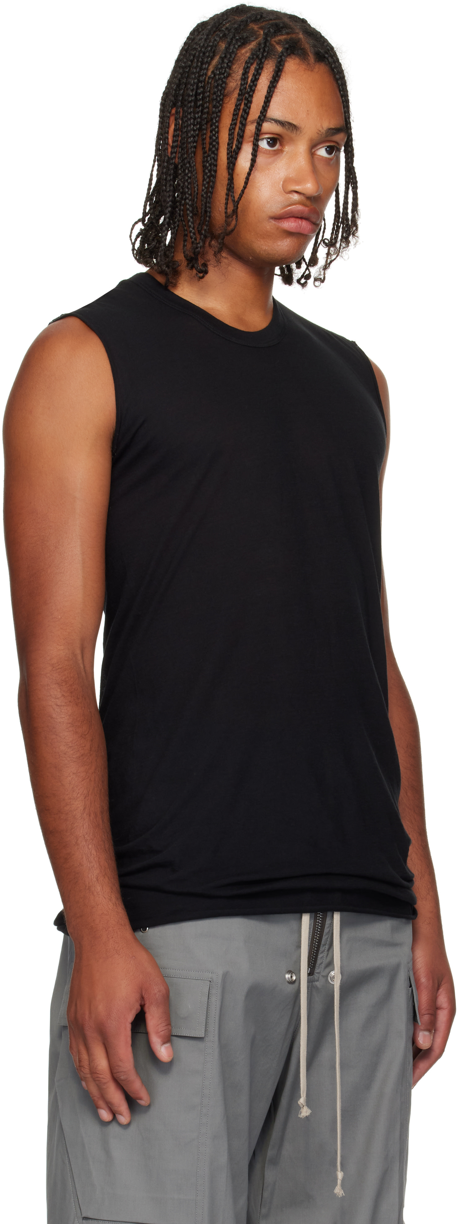 Rick Owens: ブラック Concordians Basic ノースリーブ タンクトップ