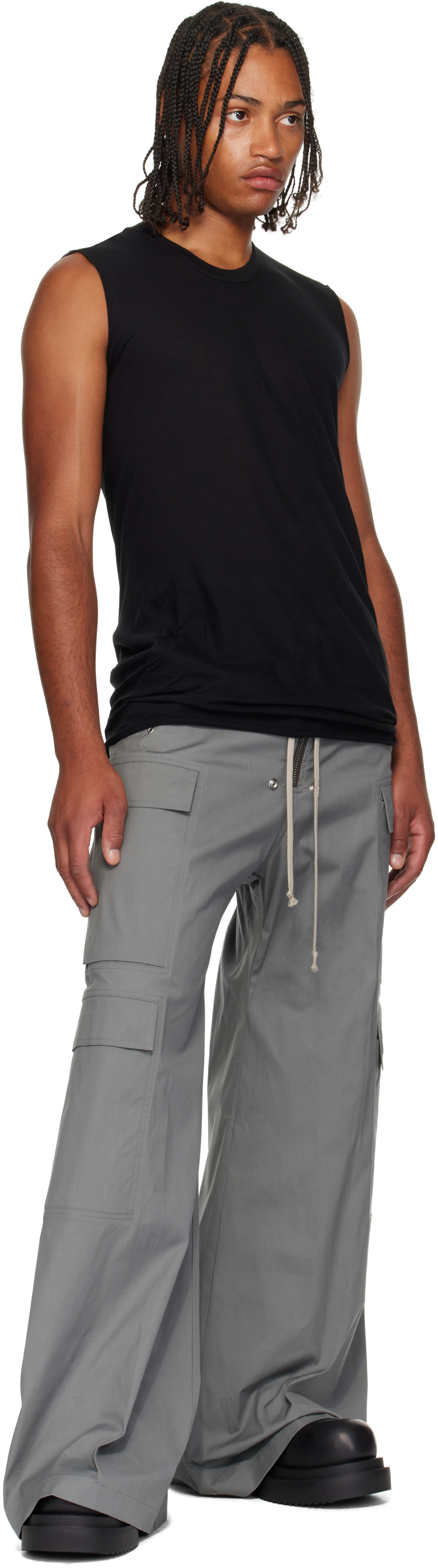 Rick Owens: Black Concordians Basic Sleeveless Tank Top | SSENSE