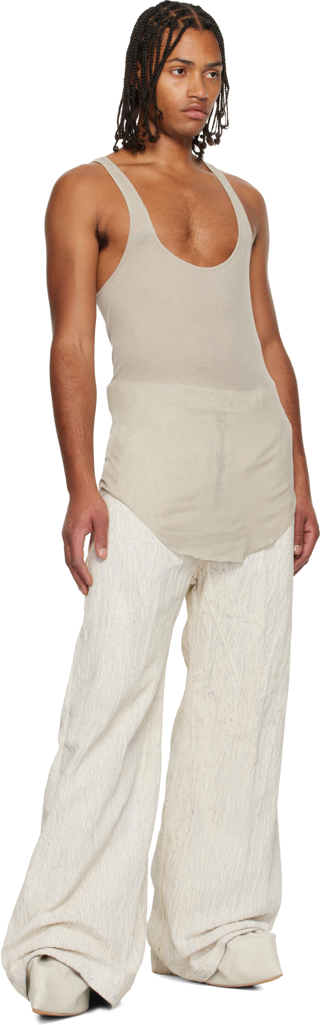 Rick Owens タイトリブタンクトップ　ニットリブタンク　38 レイヤード Rick Owens タイトリブタンクトップ ニットリブタンク 38 レイヤード