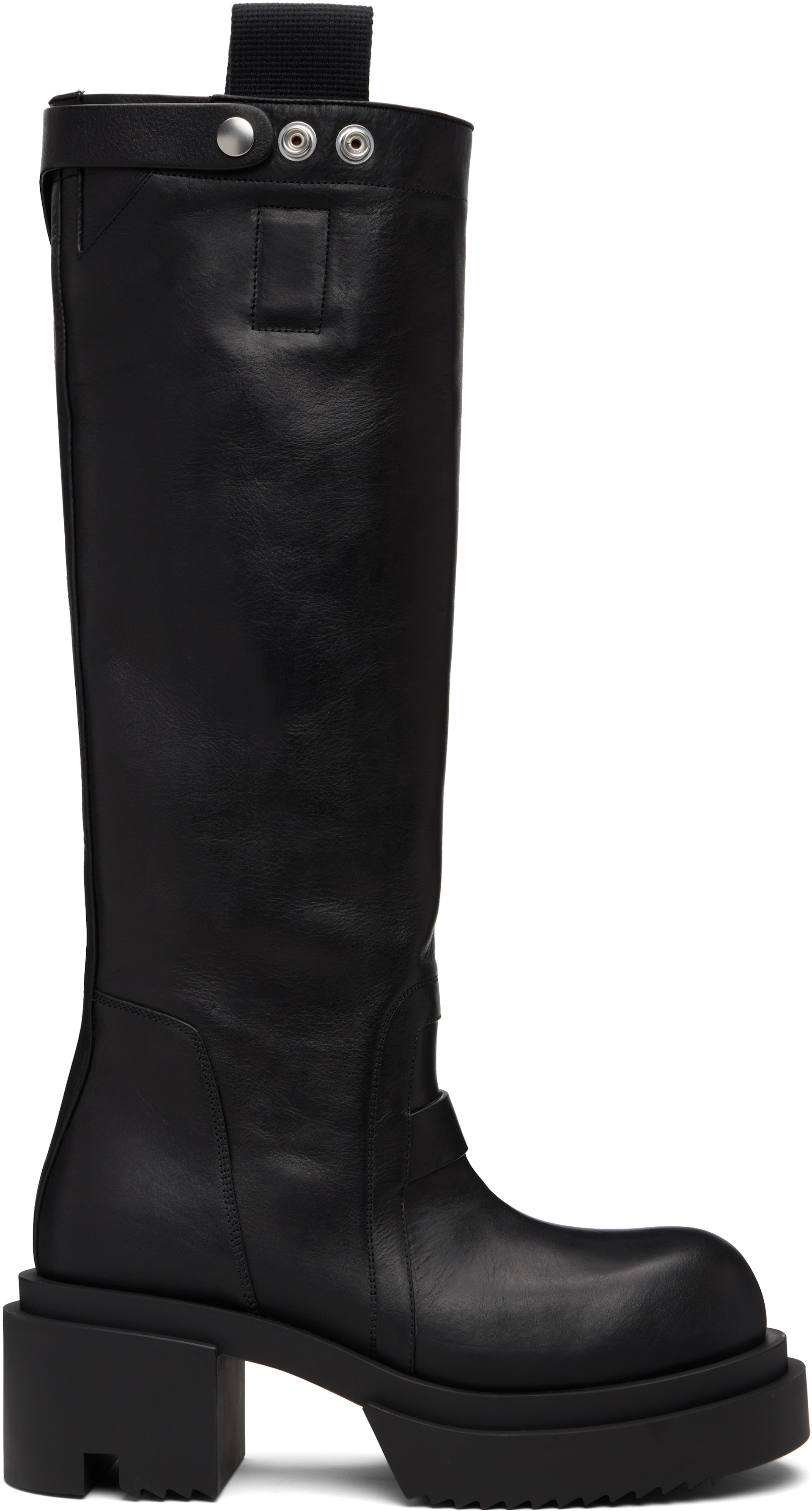Rick Owens - Black Concordians Pull On Mega Tractor Boots