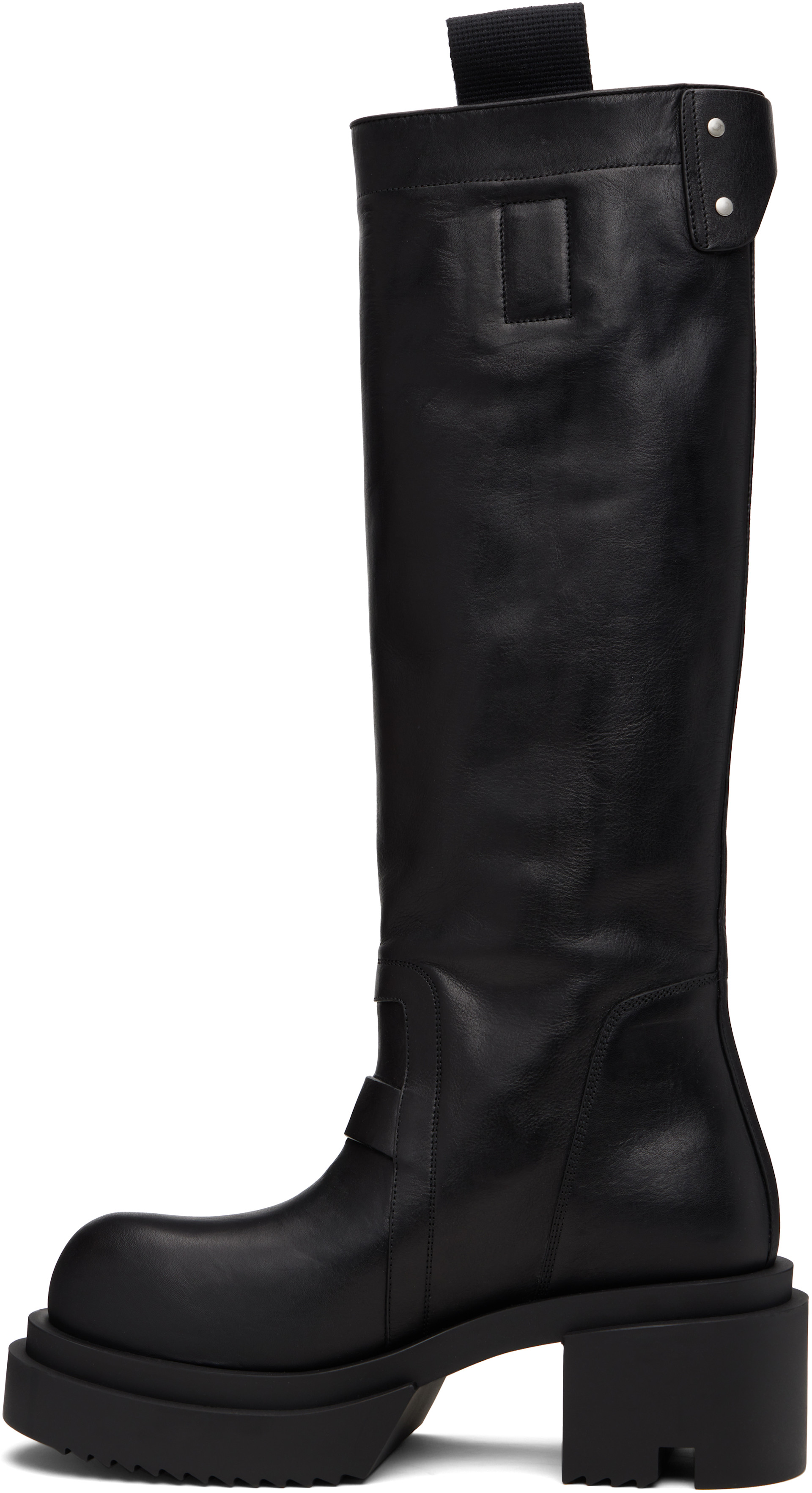 Rick Owens - Black Concordians Pull On Mega Tractor Boots
