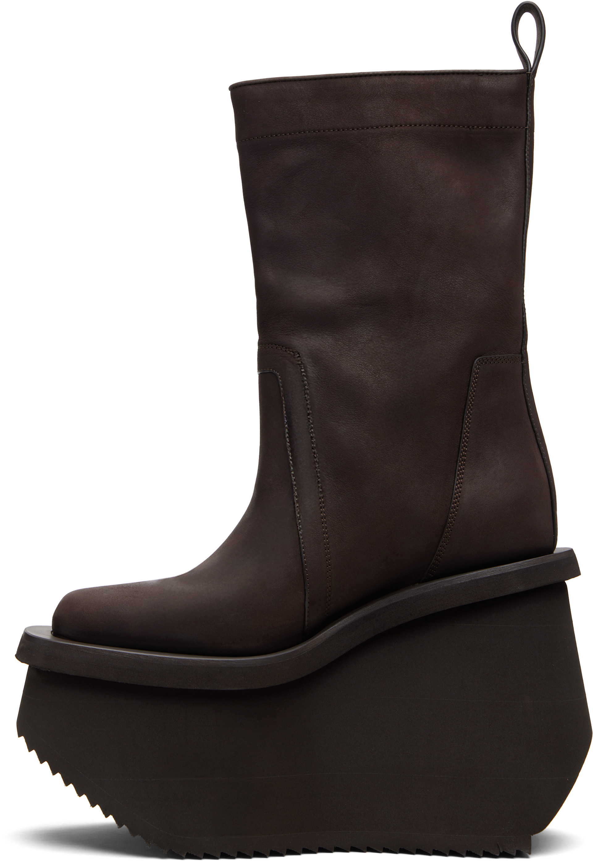 Rick Owens: Brown Concordians Factory Boots | SSENSE