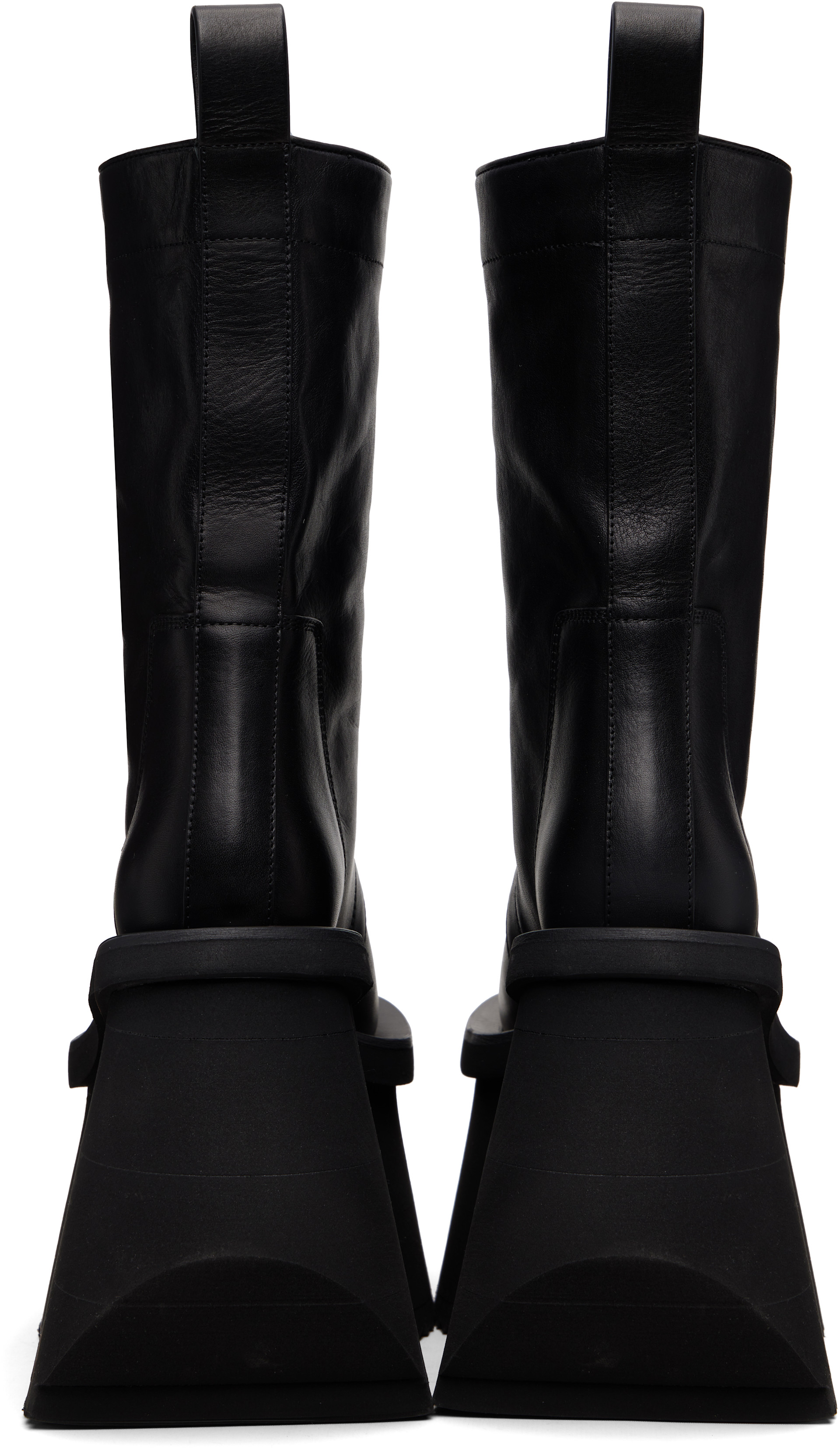 Rick Owens: Black Concordians Factory Boots | SSENSE