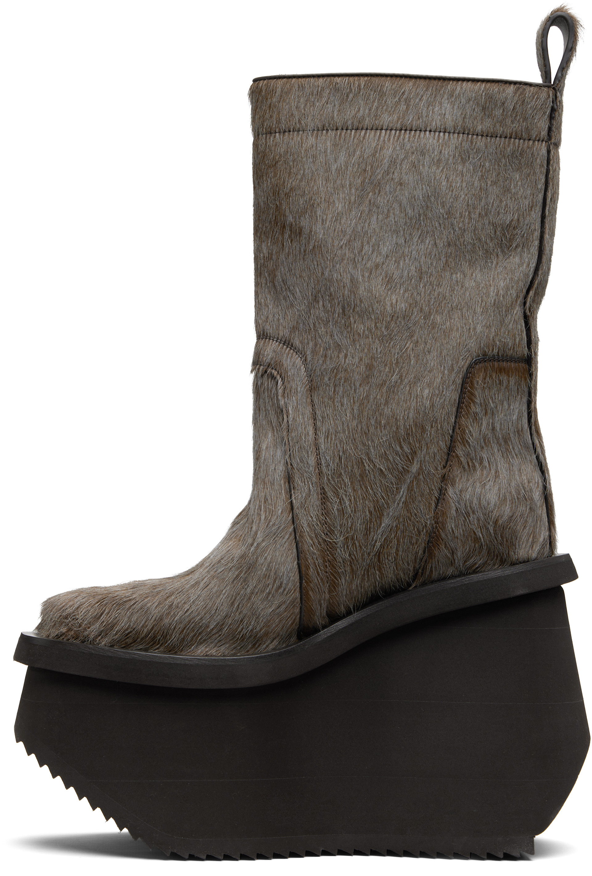 Rick Owens: Brown Concordians Factory Boots | SSENSE