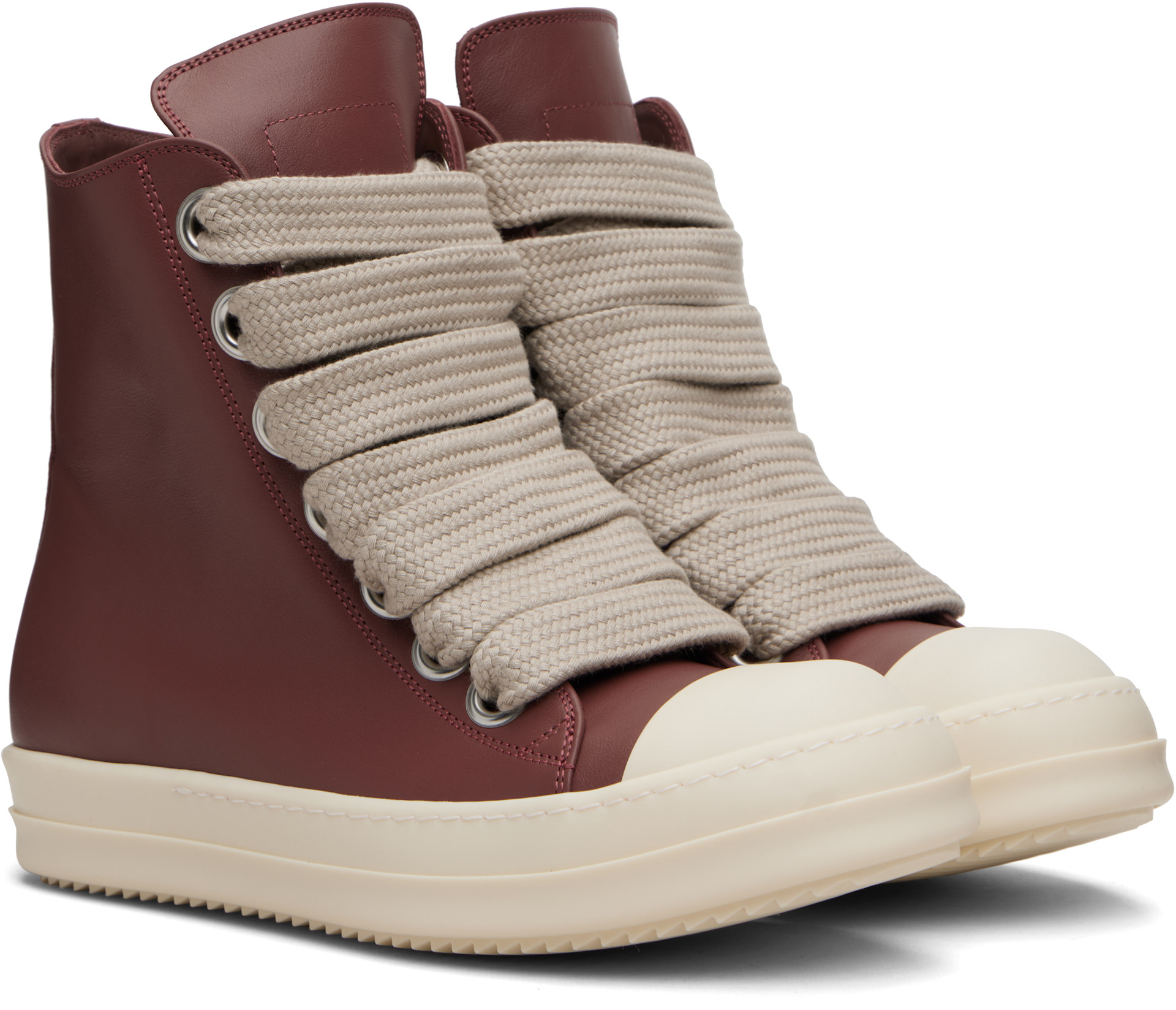 Rick Owens: Pink Concordians Jumbolace Sneakers | SSENSE