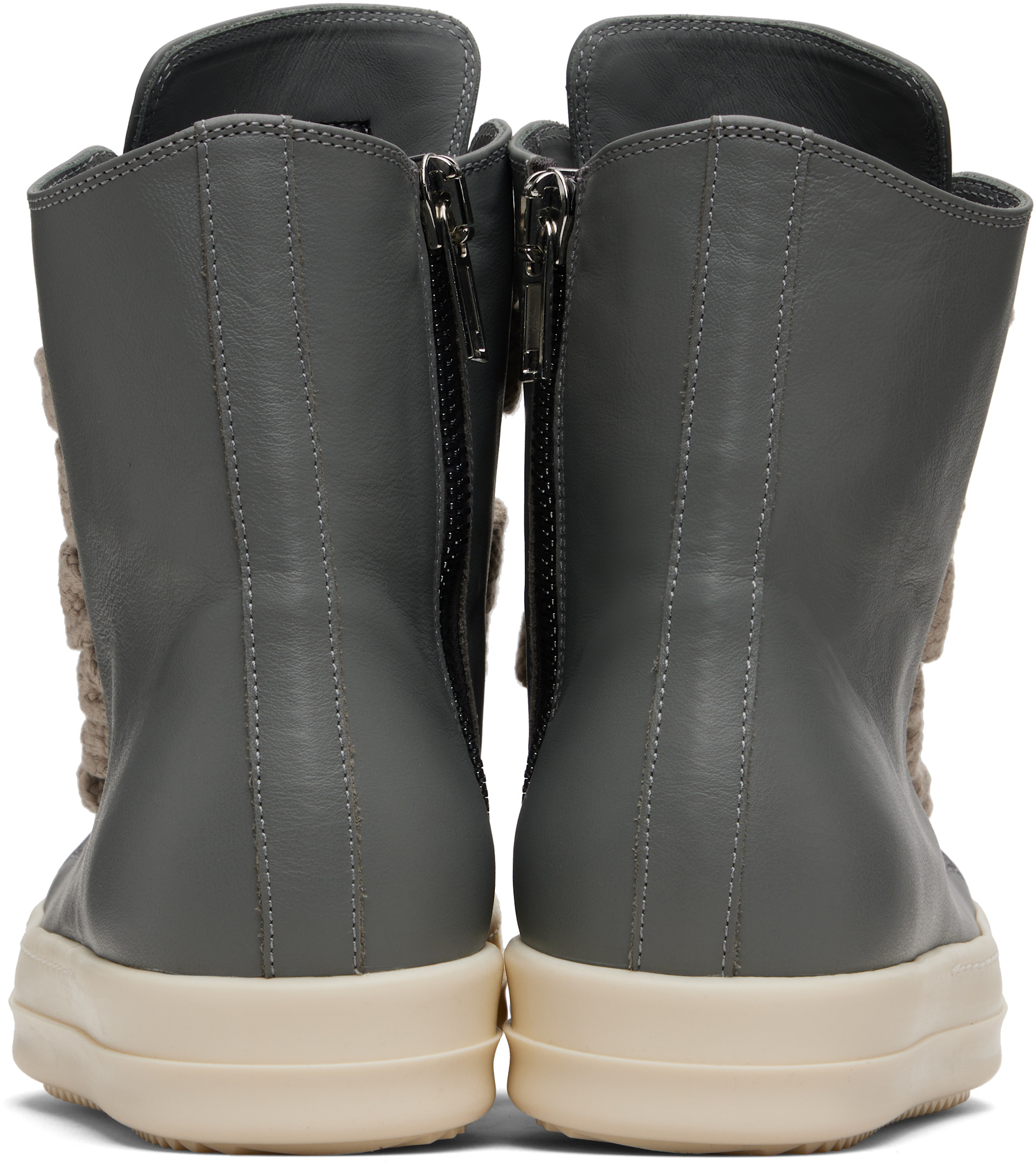 Rick Owens: Gray Concordians Jumbolace Sneakers | SSENSE