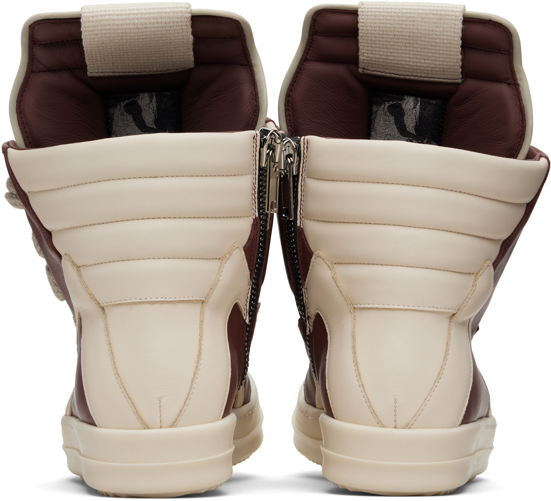 Rick Owens: Pink Concordians Jumbolace Geobasket Sneakers | SSENSE
