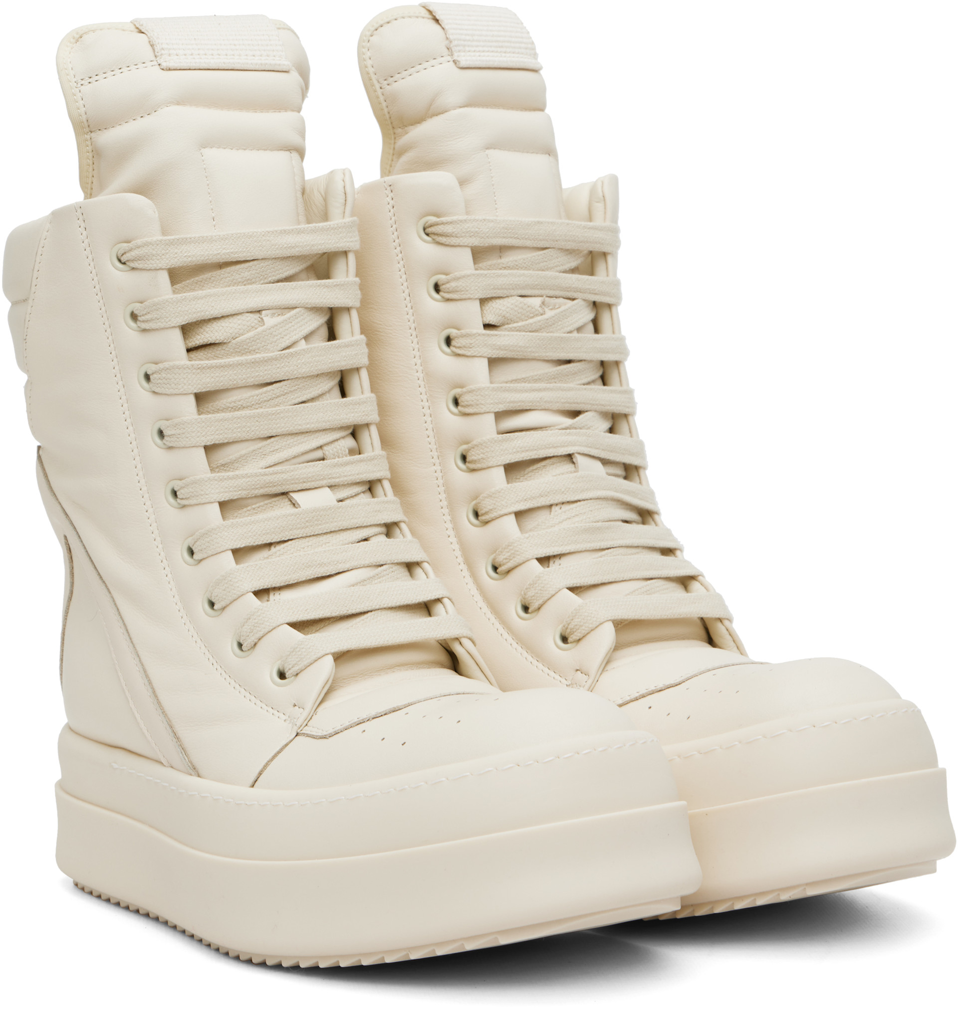 Rick Owens: Off-White Concordians Megageobaskets Sneakers | SSENSE