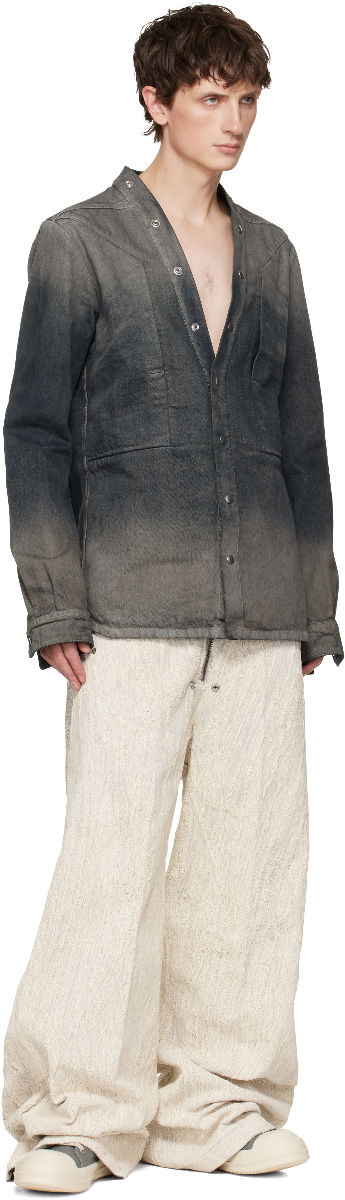 Rick Owens: Gray Concordians Low Sneaks Sneakers | SSENSE
