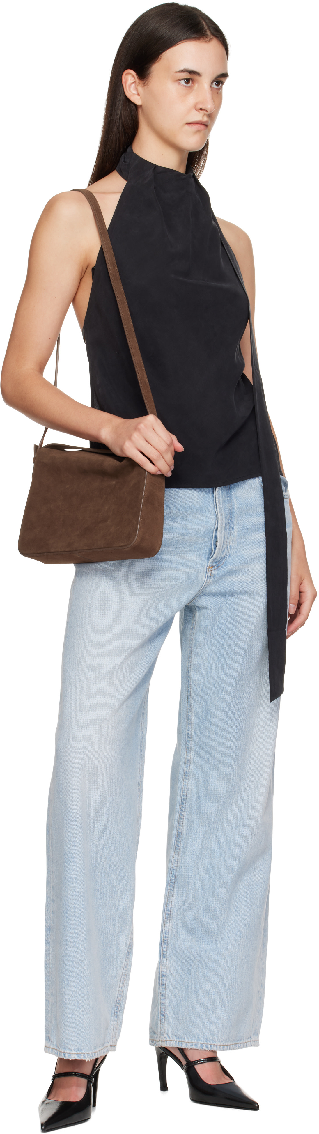 エスターエクミ SOFT BAGUETTE BAG Aesther Ekme Soft Baguette Crossbody - Suede Cocoa | Misch