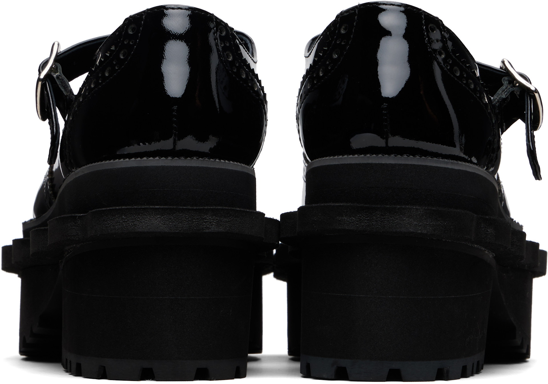 Tao Comme Des Garçons: ブラック プラットフォーム バレエシューズ