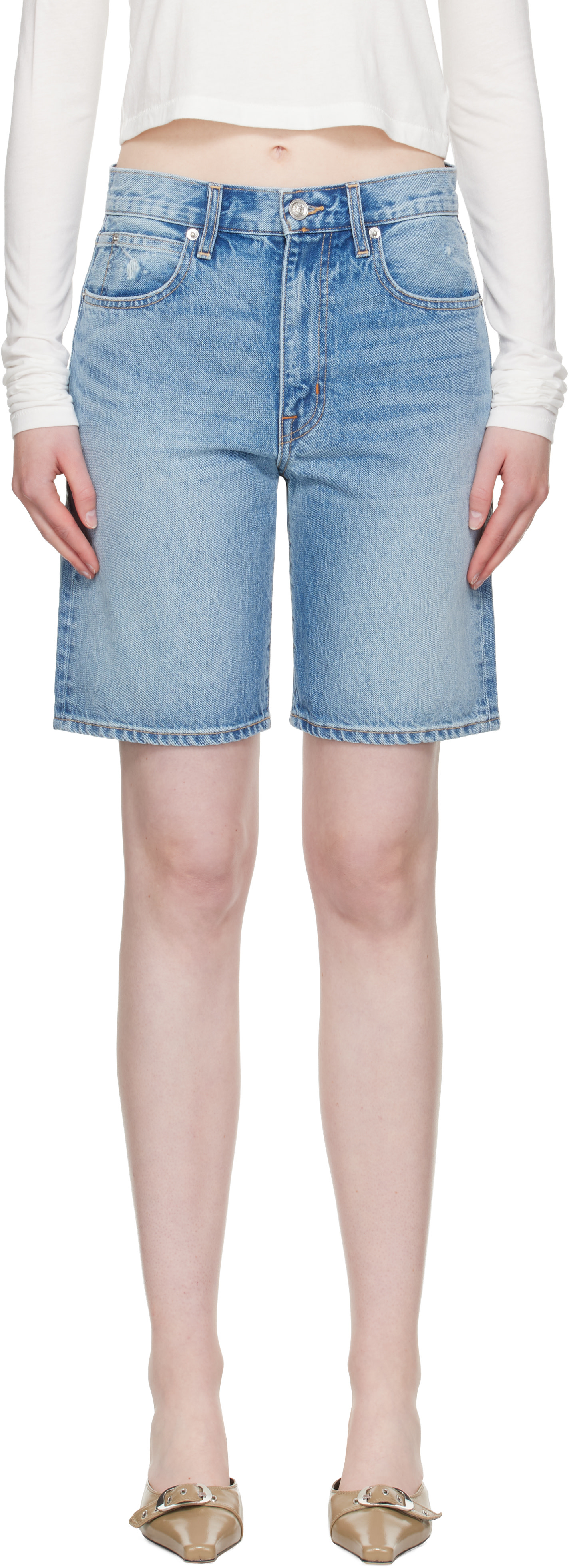 SLVRLAKE - Bermuda bleu en denim