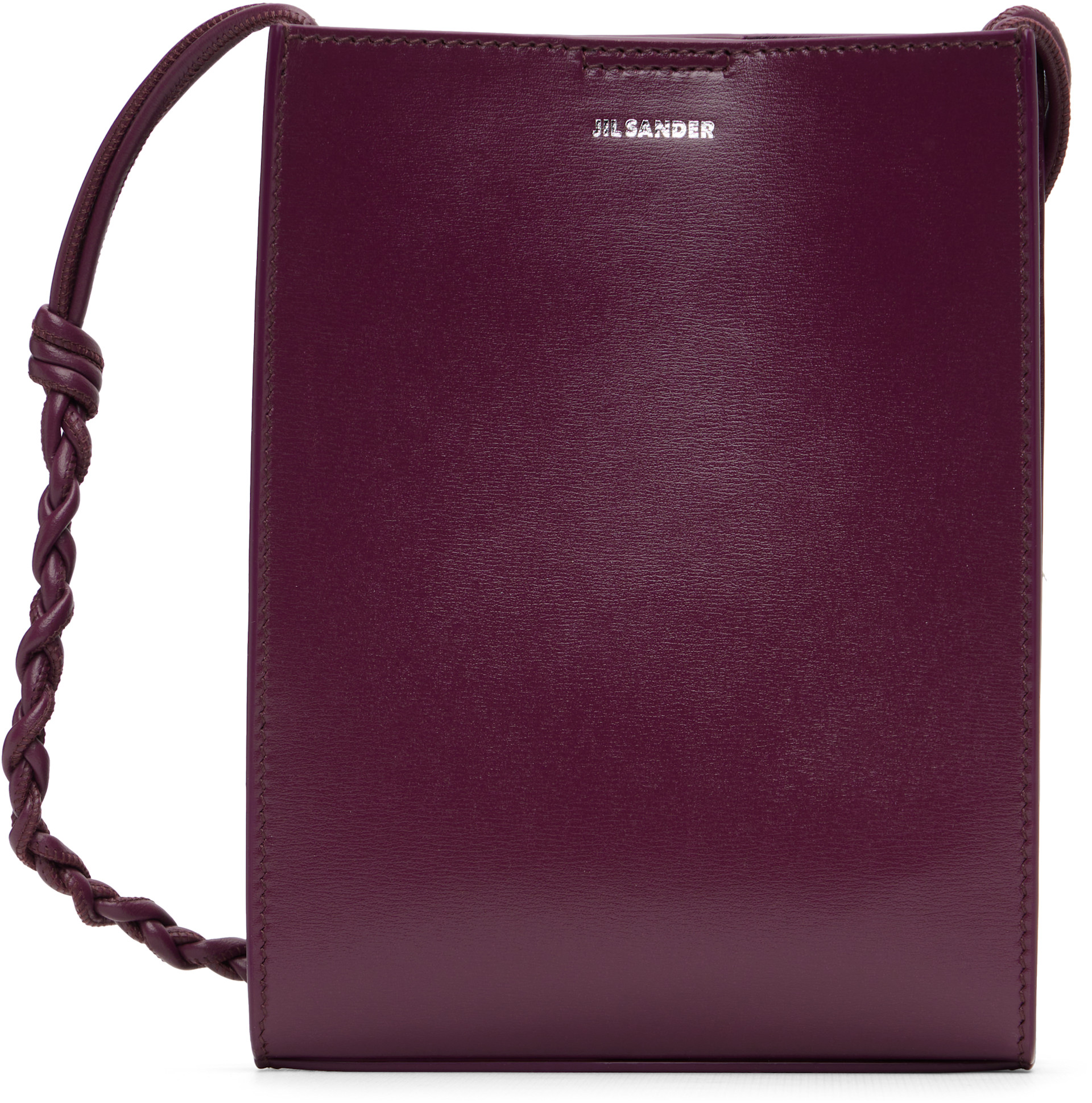 Jil Sander: Burgundy Tangle Small Bag | SSENSE Canada Jil Sander: Burgundy Tangle Small Bag | SSENSE Canada