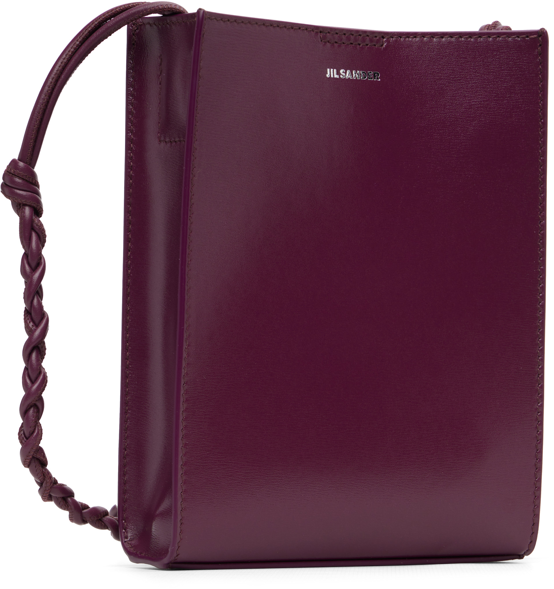 Jil Sander: Burgundy Tangle Small Bag | SSENSE