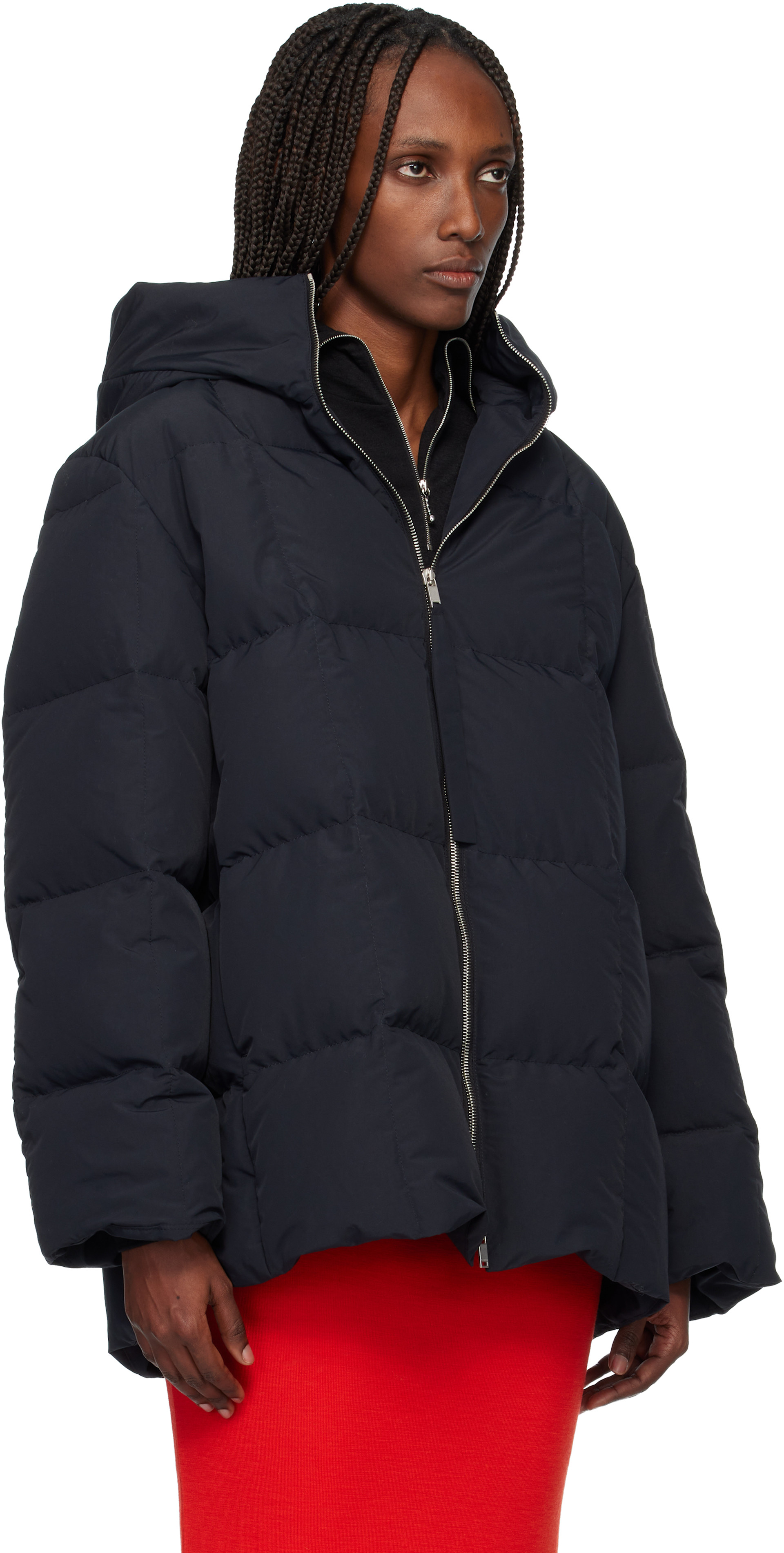 Jil Sander: Black Quilted Down Jacket | SSENSE Argentina