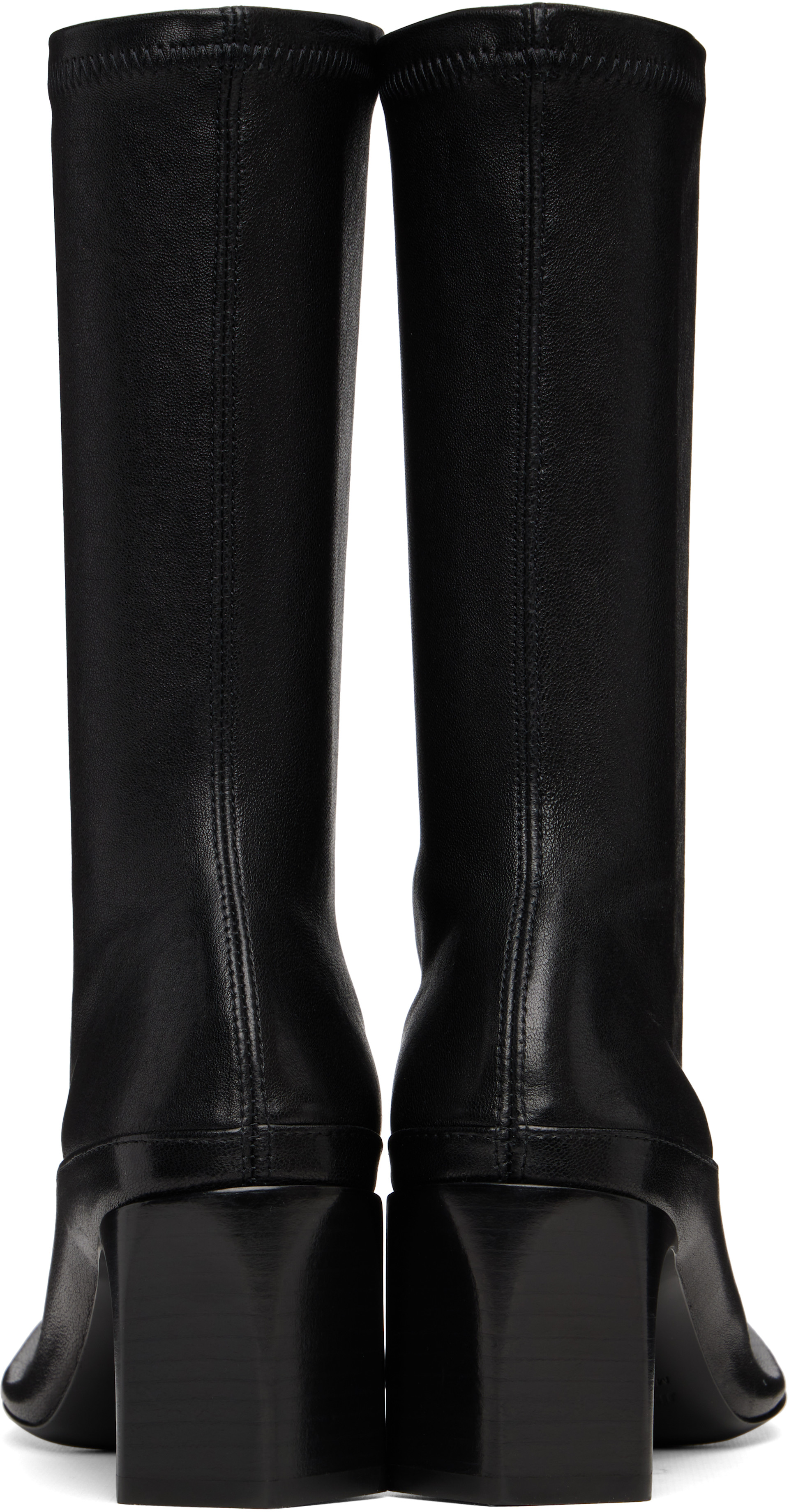 Jil Sander: Black Mid-Calf Boots | SSENSE
