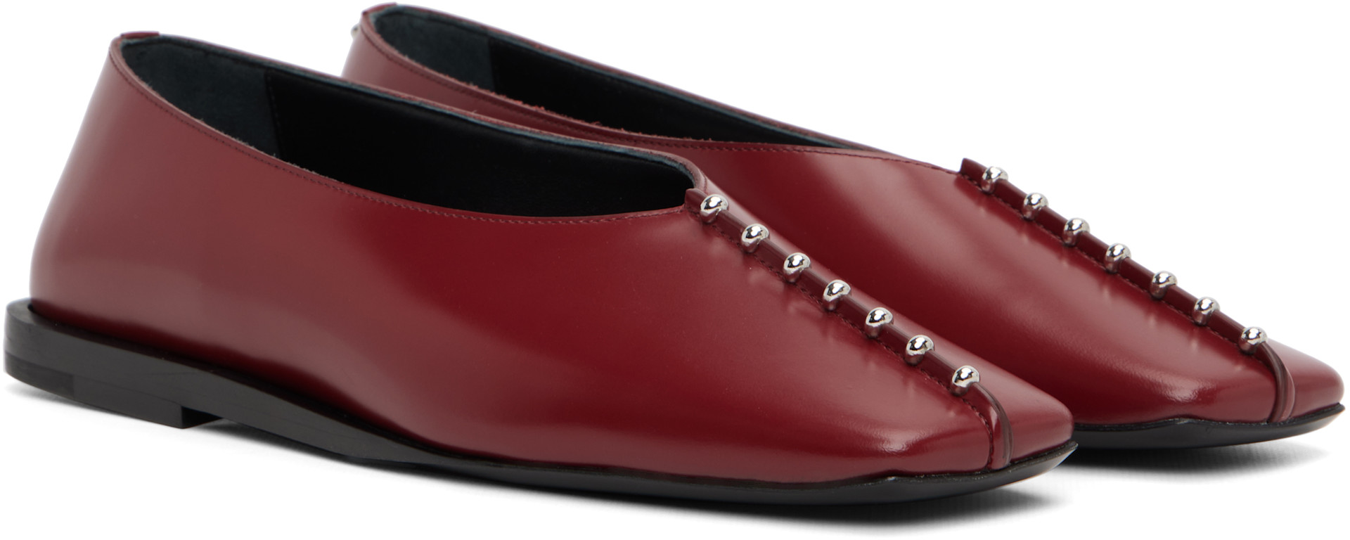 美品★JlL SANDER バレリーナDARK RED ジルサンダー JlL SANDER バレリーナ DARK RED 37.5 新品 【公式通販】