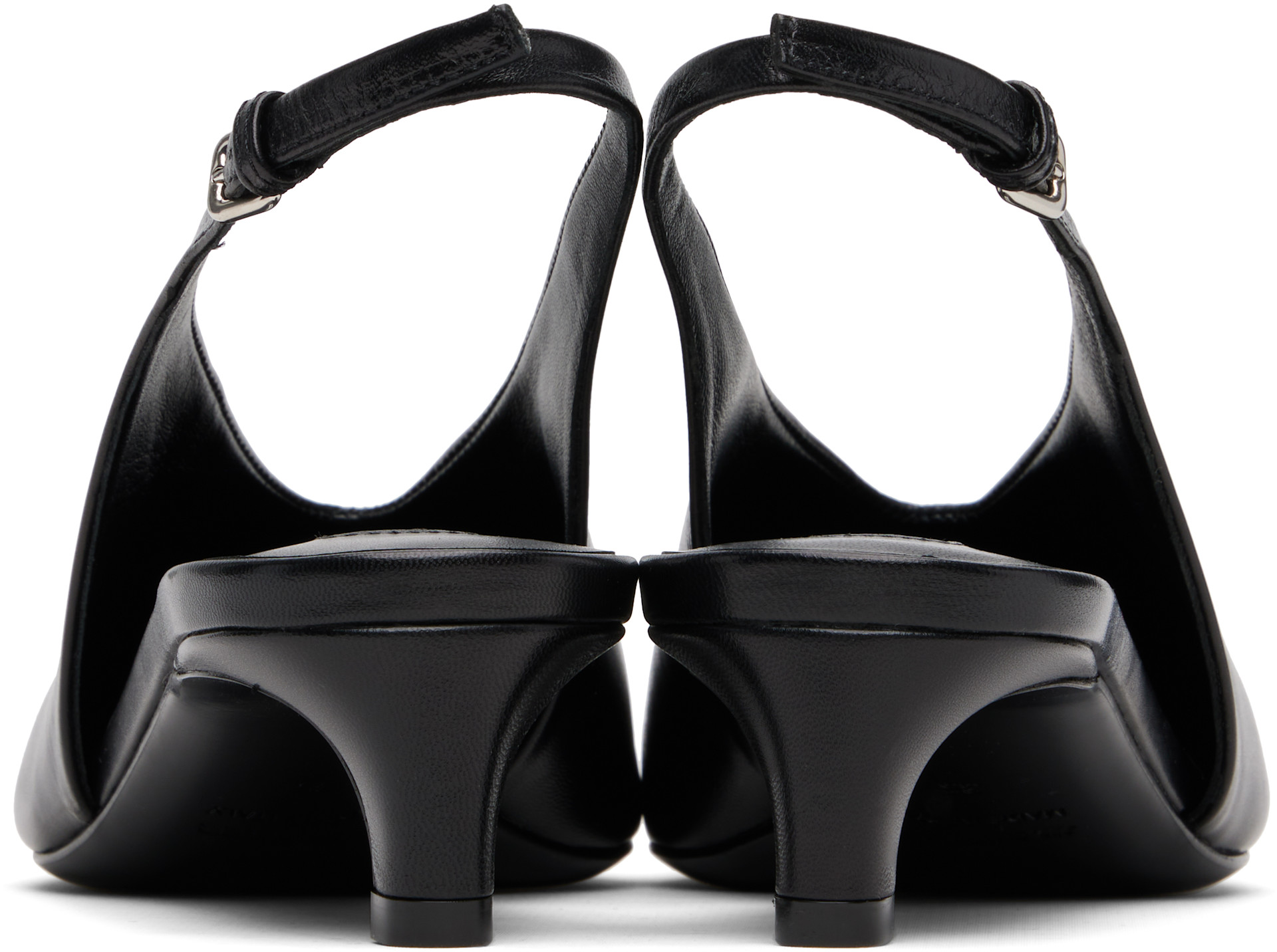 Jil Sander: Black Slingback Heels | SSENSE