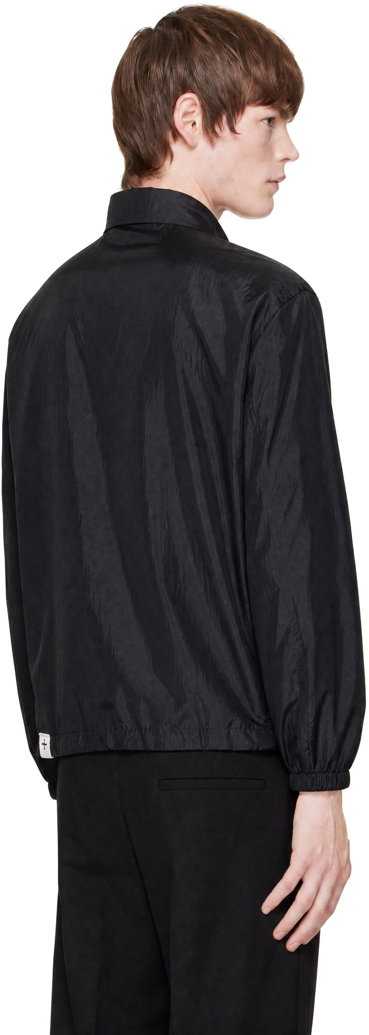 Jil Sander: Black Sportswear 010 Silk Coach Jacket | SSENSE