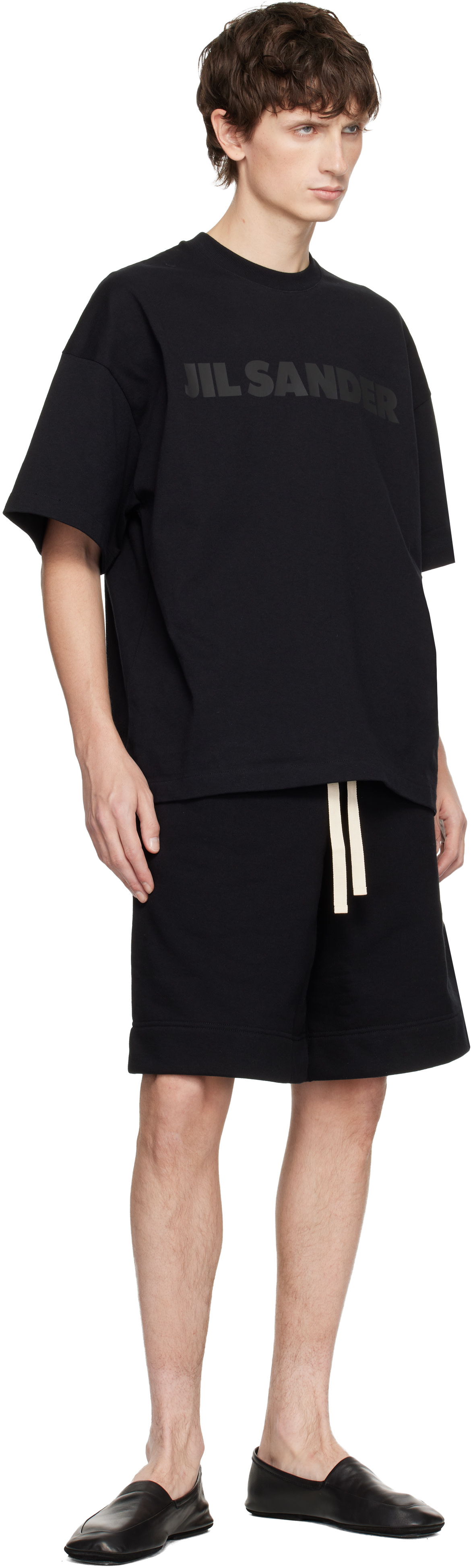 JIL SANDER ロゴTシャツ　ブラック　XS Jil Sander: Black Logo T-shirt | SSENSE