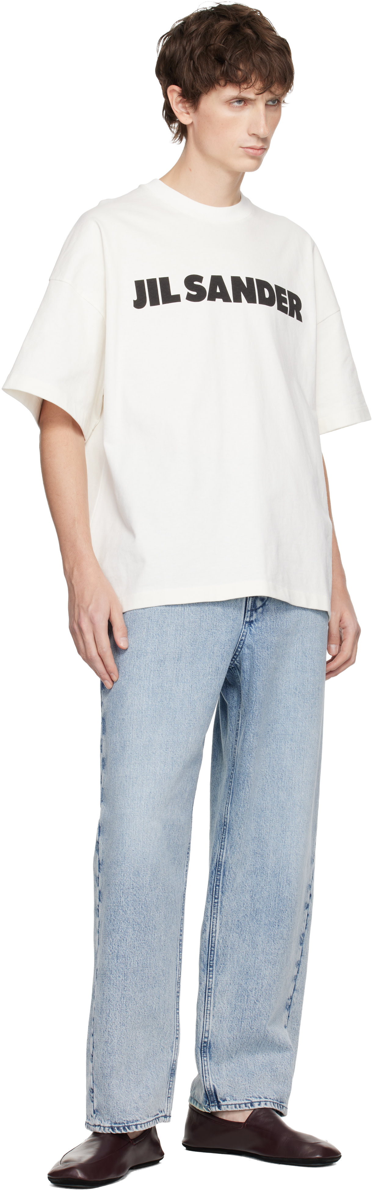 Jil Sander: Off-White Logo T-shirt | SSENSE
