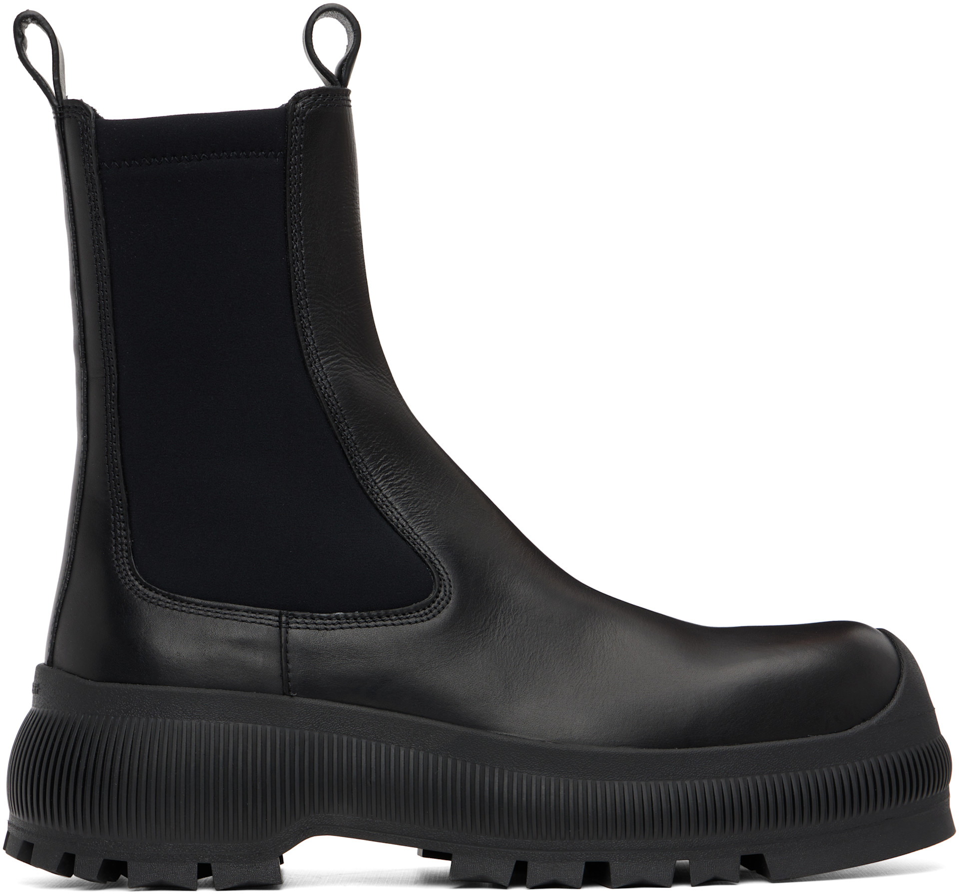 JIL SANDER ブラック サイドゴアブーツ39 中古・古着通販】JIL SANDER (ジルサンダー) サイドゴアブーツ