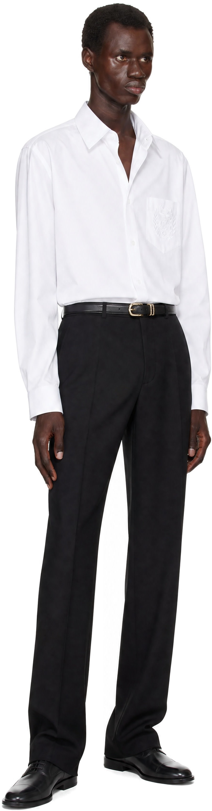 Balmain - ホワイト 'Balmain Emblem' コットン シャツ