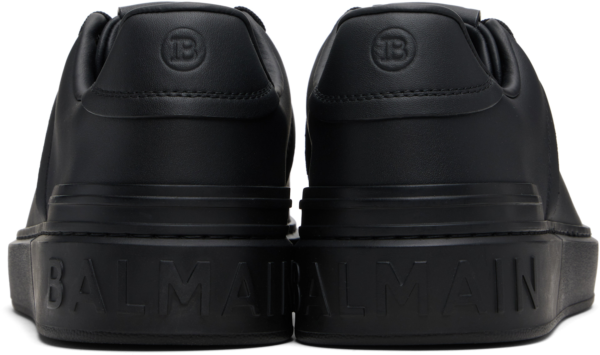 BALMAIN: Black B-Court Sneakers | SSENSE
