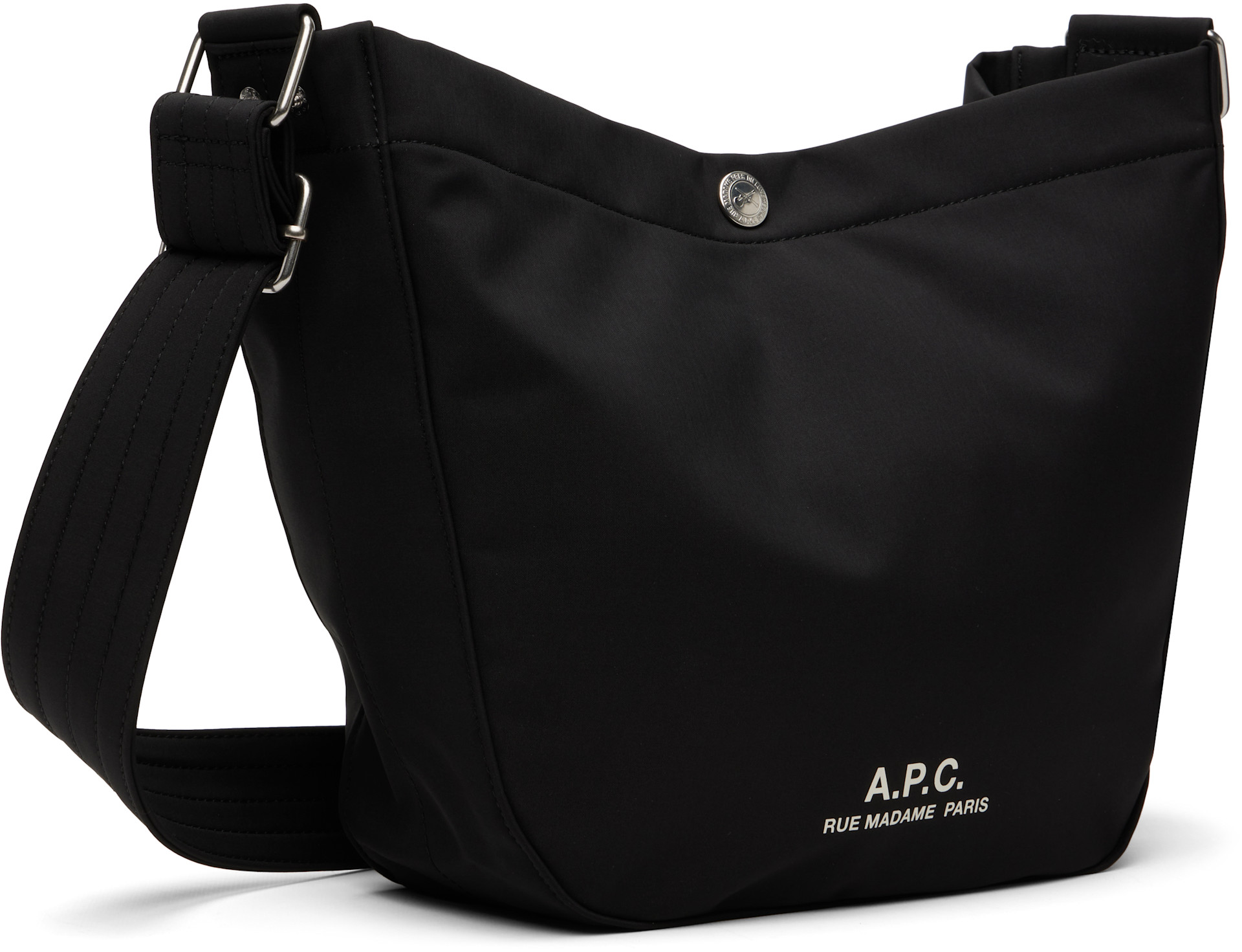 A.P.C.: Black Journal Satchel Bag | SSENSE Puerto Rico