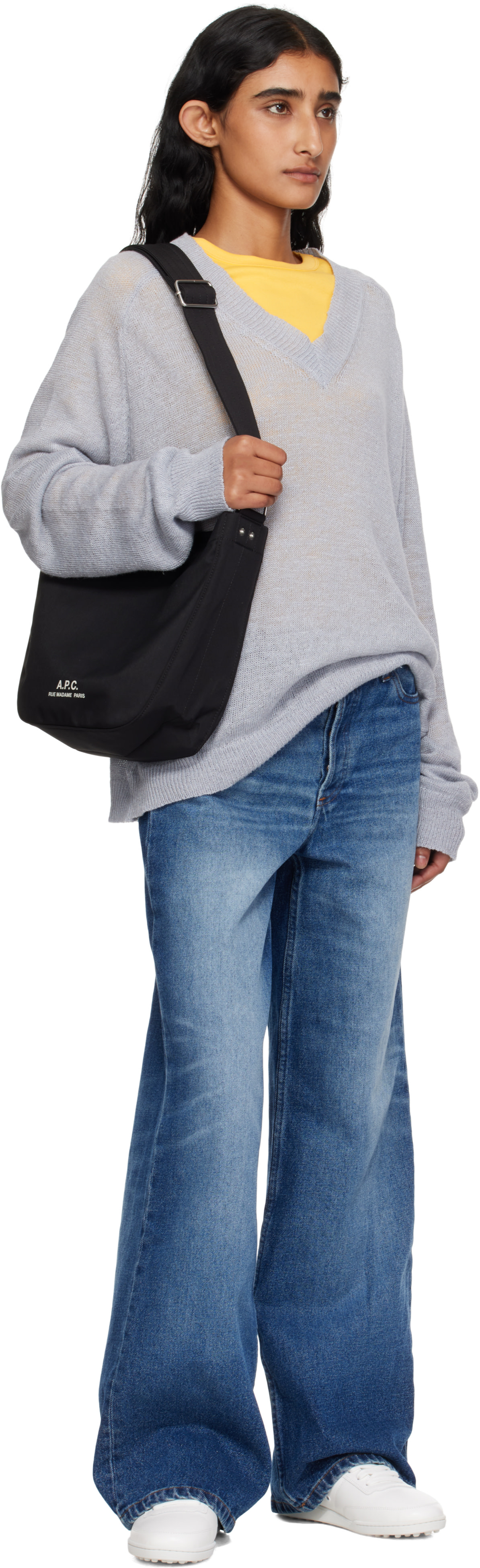 A.P.C.: Black Journal Satchel Bag | SSENSE Puerto Rico