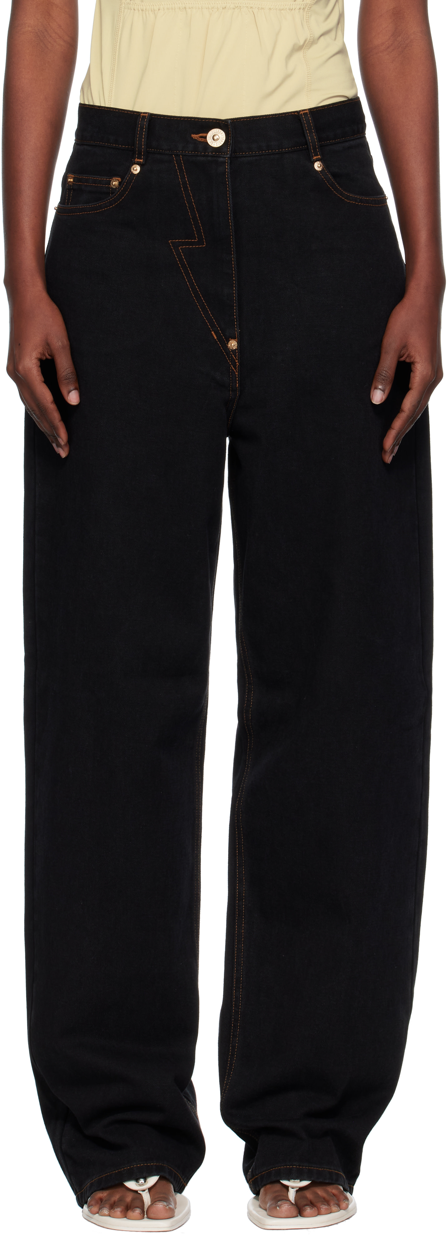 Pushbutton - Jean droit noir