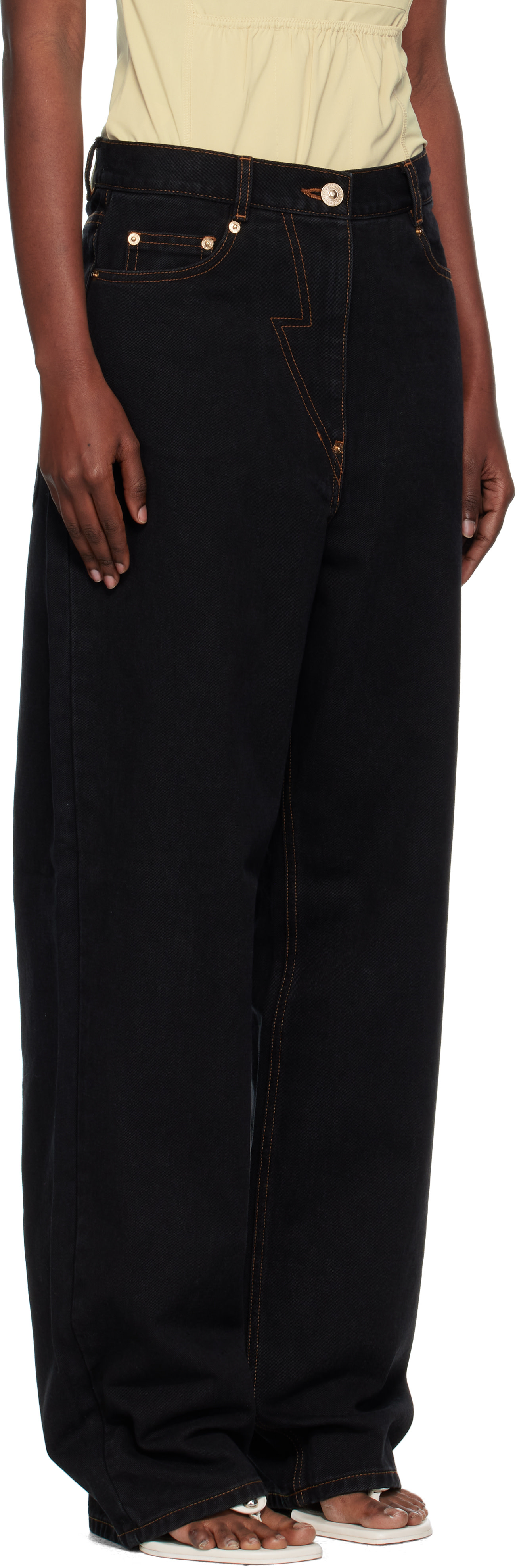 Pushbutton - Jean droit noir