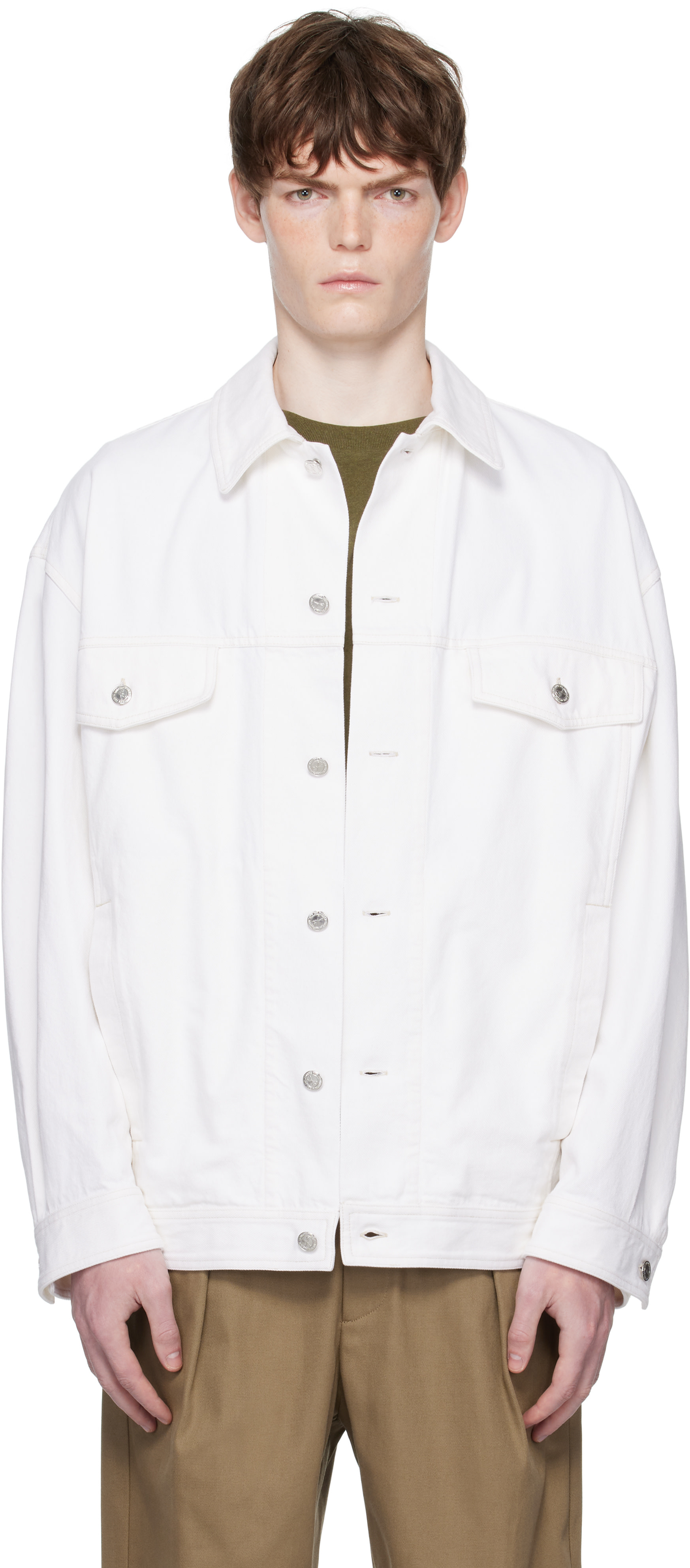 A.P.C. - Blouson Elvis blanc cassé en denim