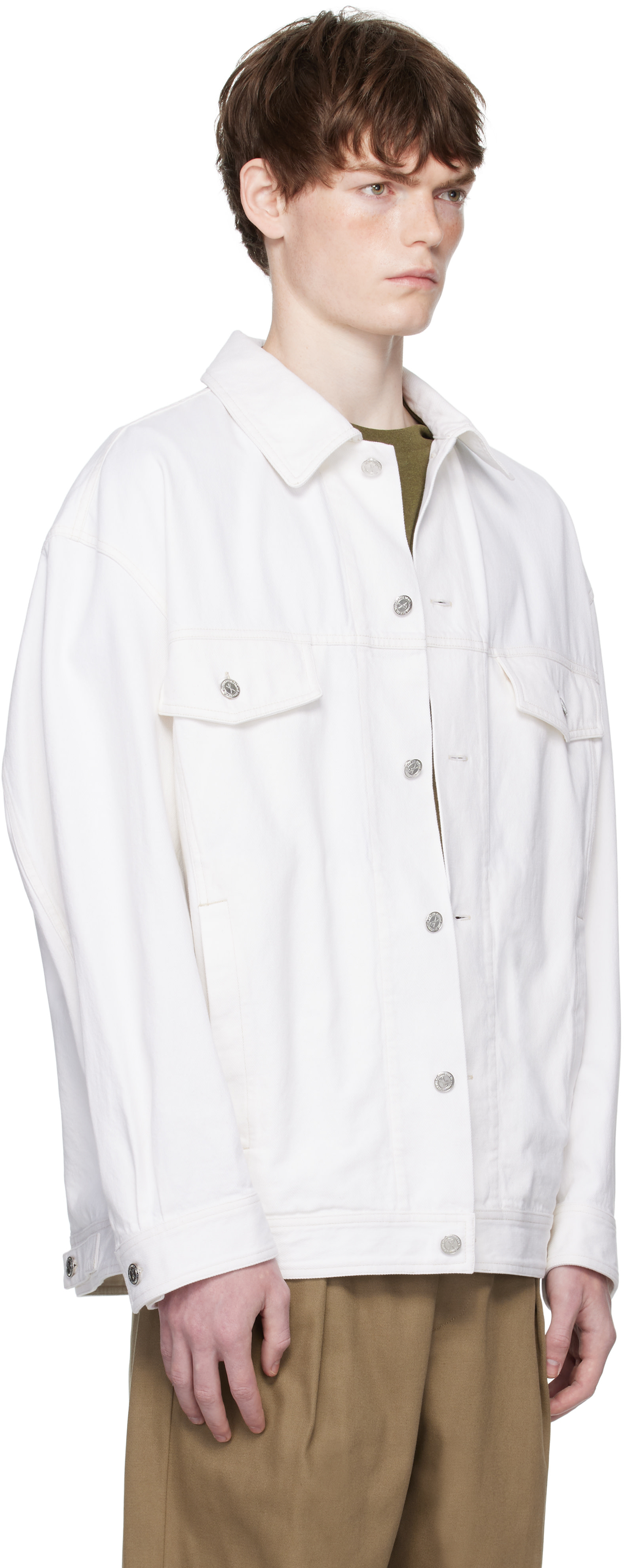 A.P.C. - Blouson Elvis blanc cassé en denim