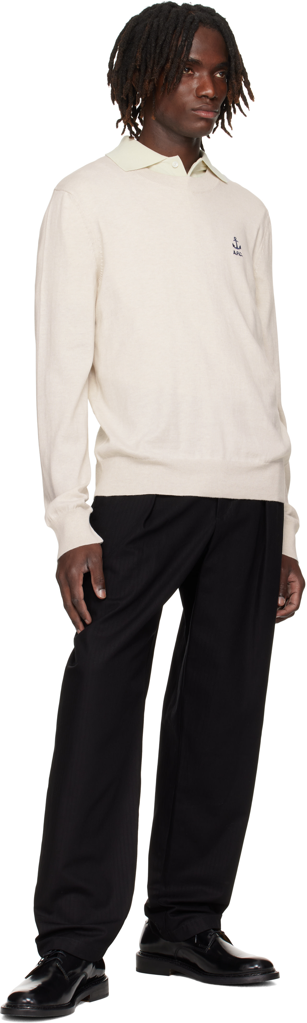 A.P.C. - Pull Gabin blanc cassé