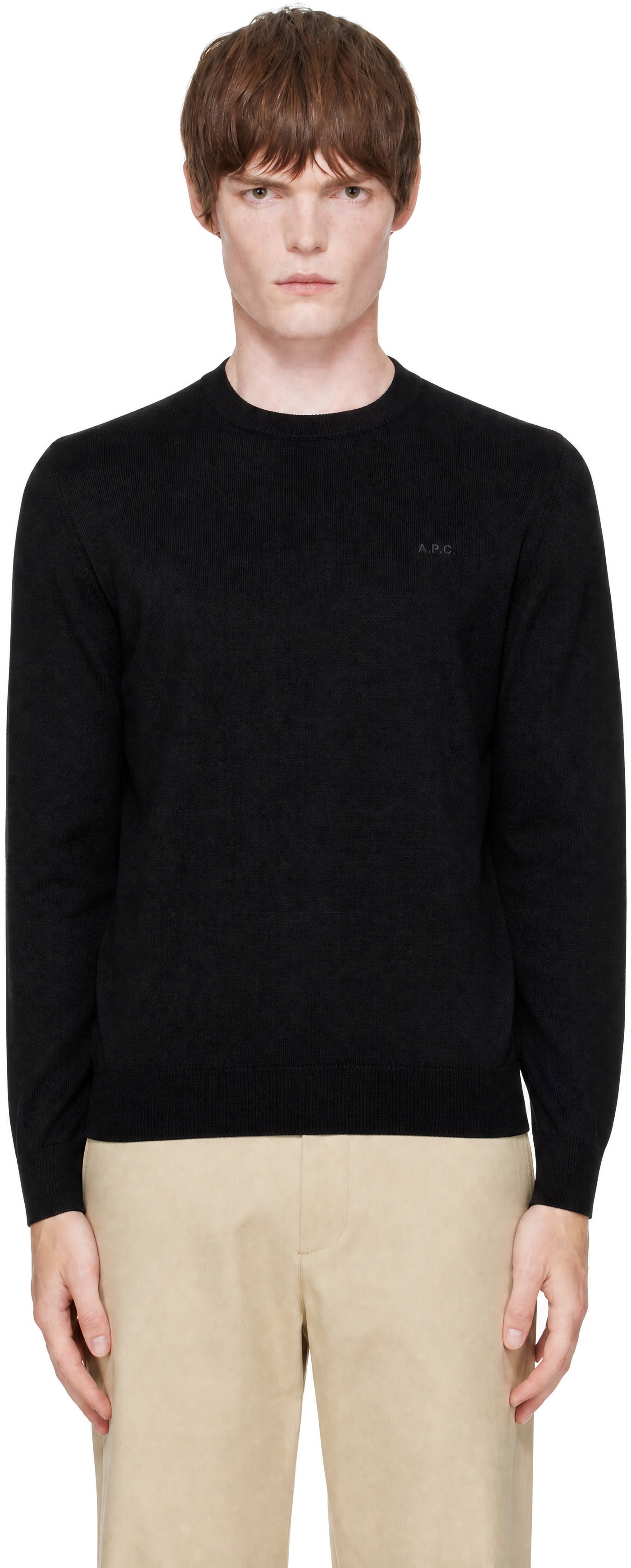 A.P.C. - Pull Matt noir à logo