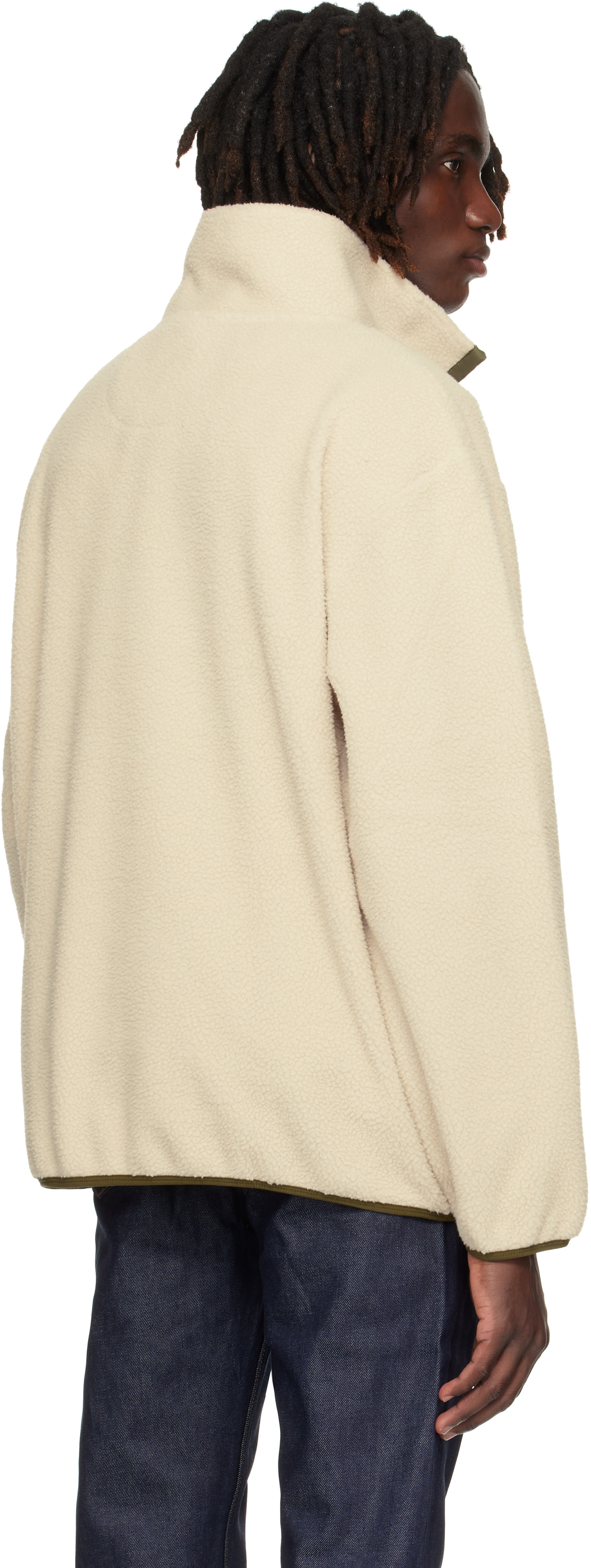 A.P.C. - Pull molletonné Willy blanc cassé