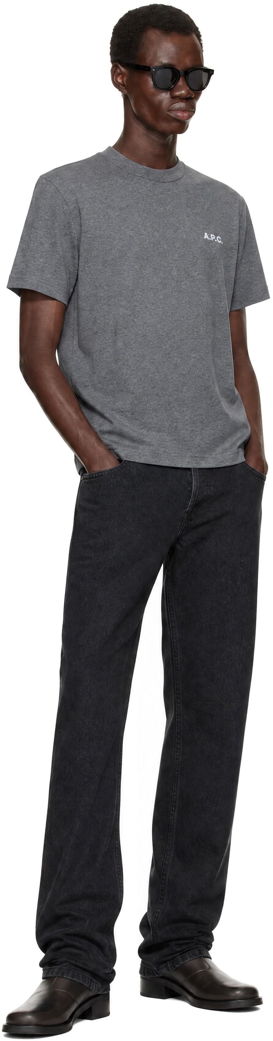 A.P.C. - Gray Boxy Petit 'VPC' T-shirt