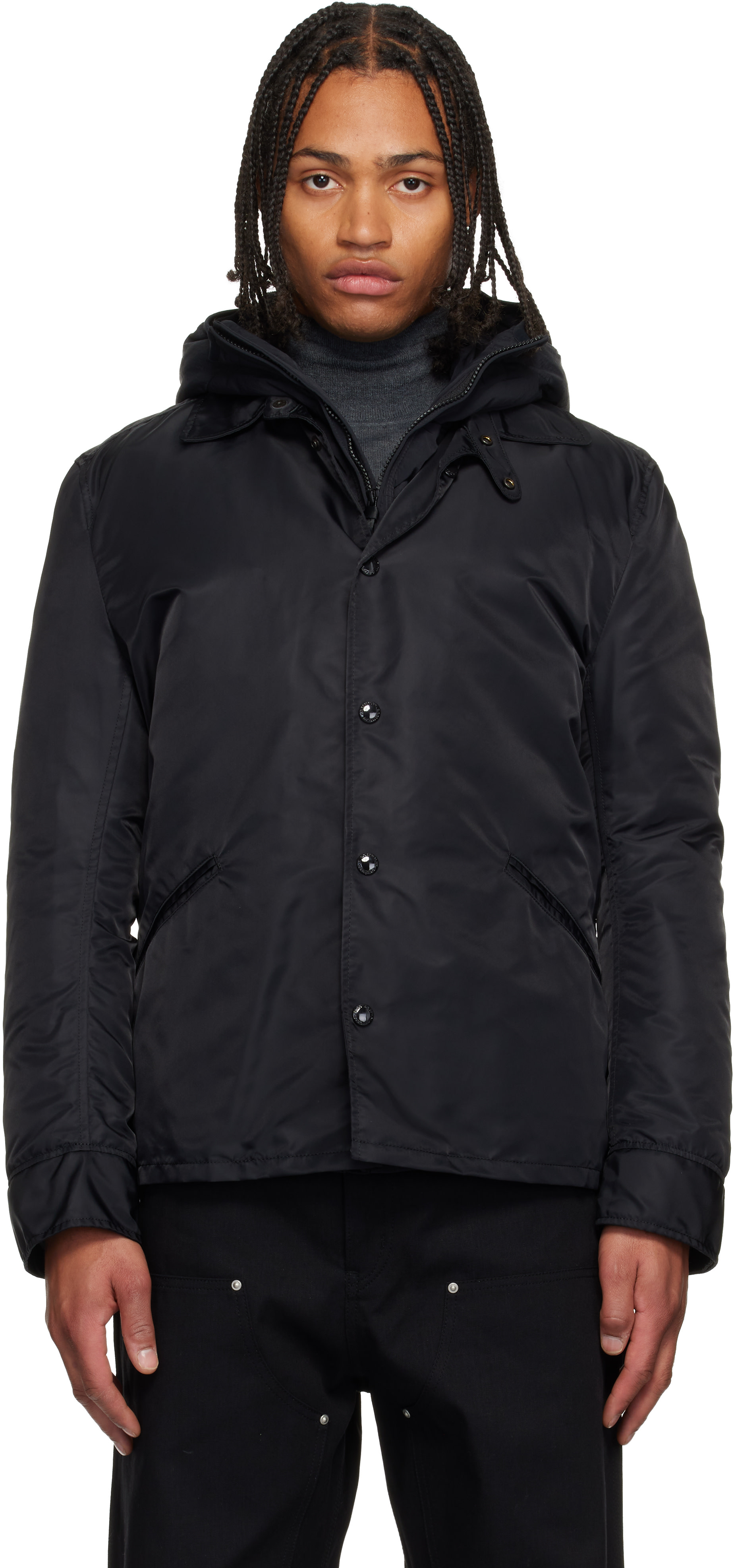 Junya Watanabe: Black C.P. Company Edition Down Jacket | SSENSE