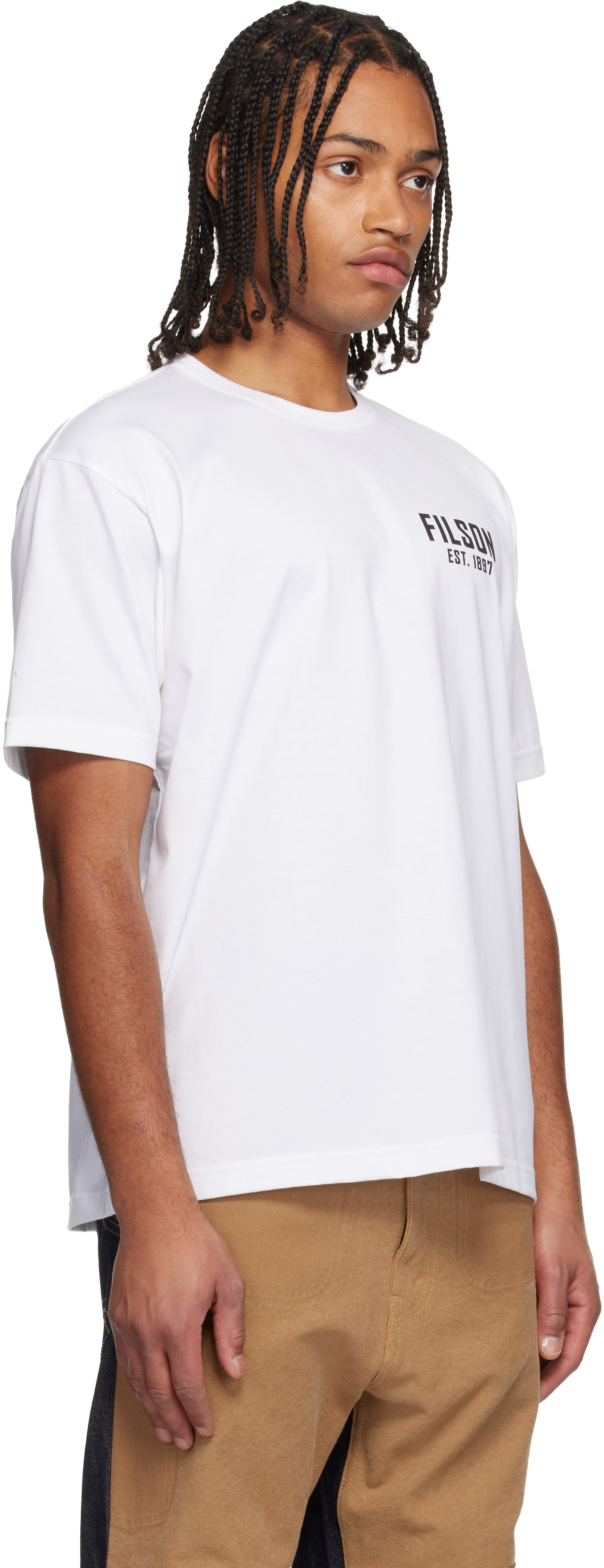 Junya Watanabe: White Filson Edition Cotton Jersey T-shirt | SSENSE