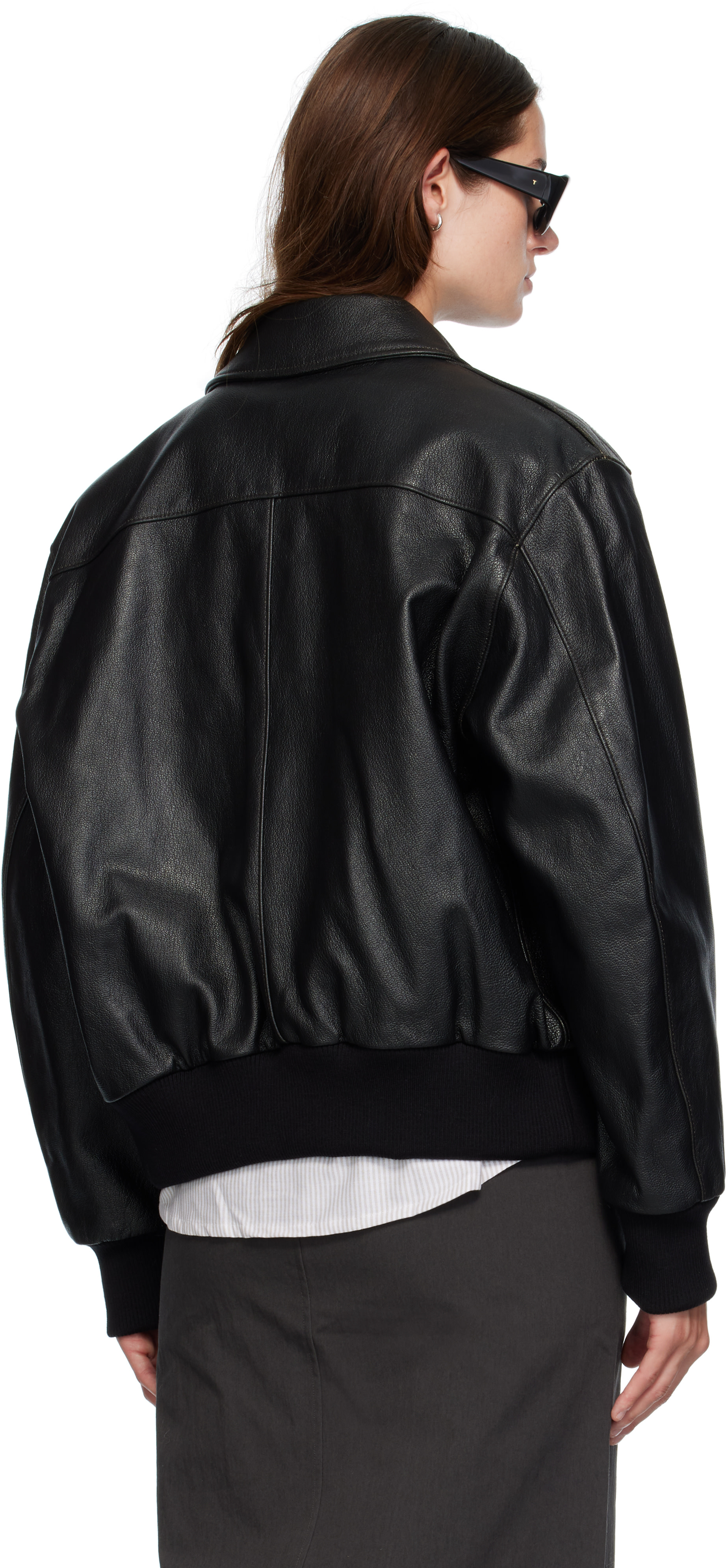 COOR: Black A2 Leather Jacket | SSENSE