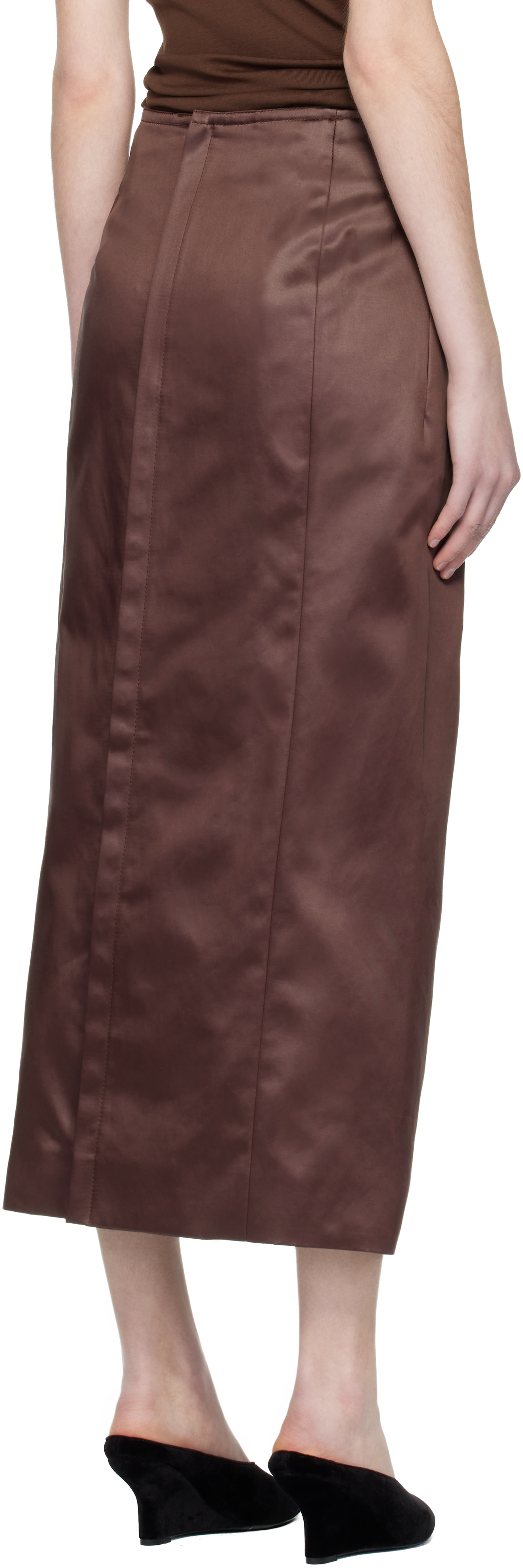 Lanvin - Jupe longue droite brune