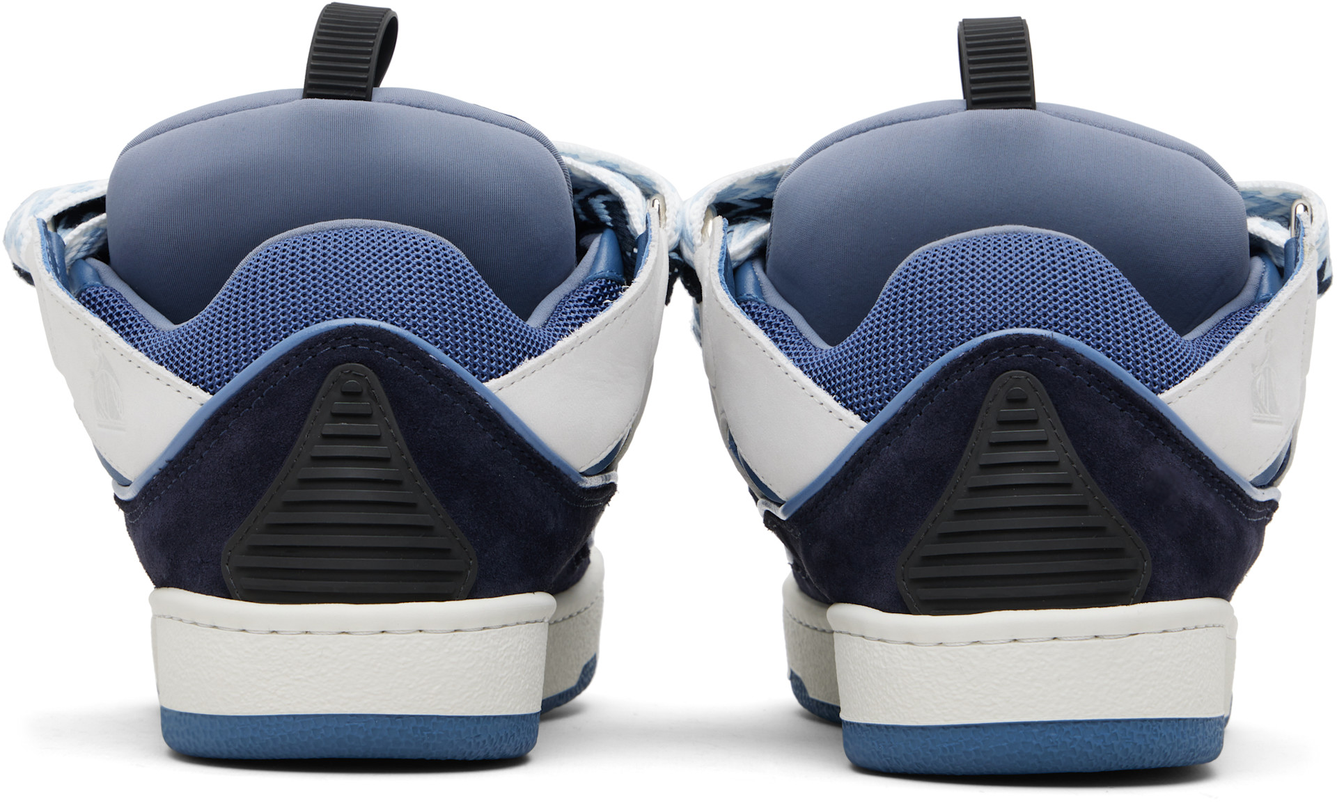 Lanvin - Baskets Curb bleues en cuir