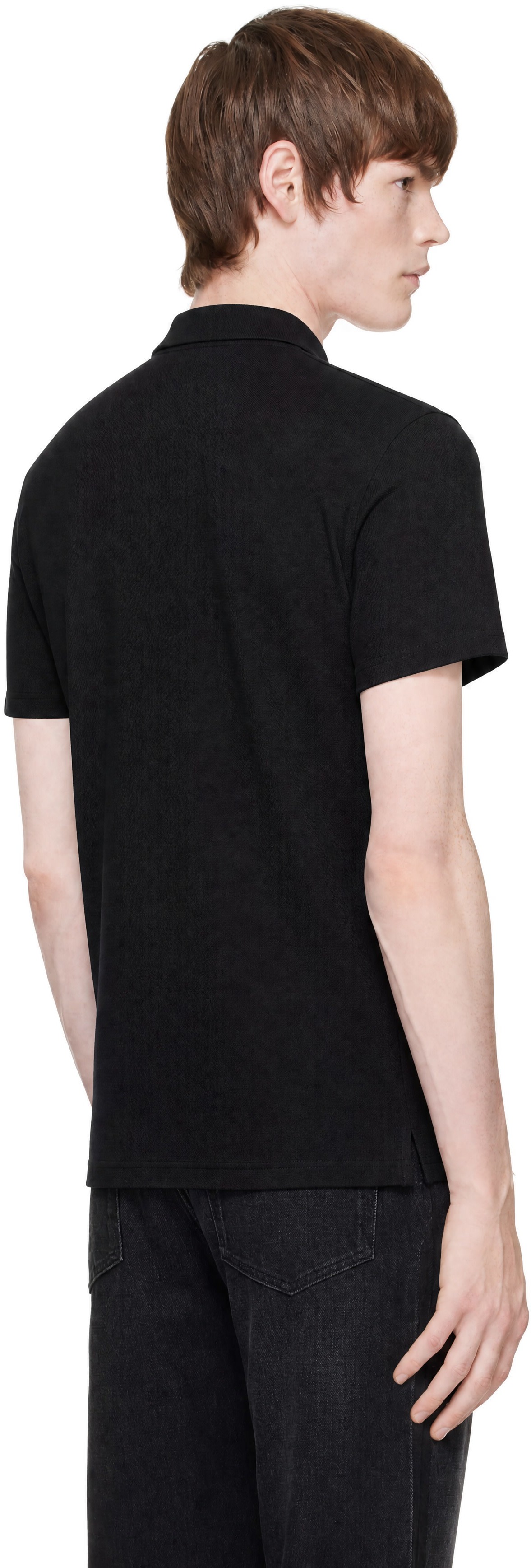 Lanvin - Black Cotton Piqué Polo