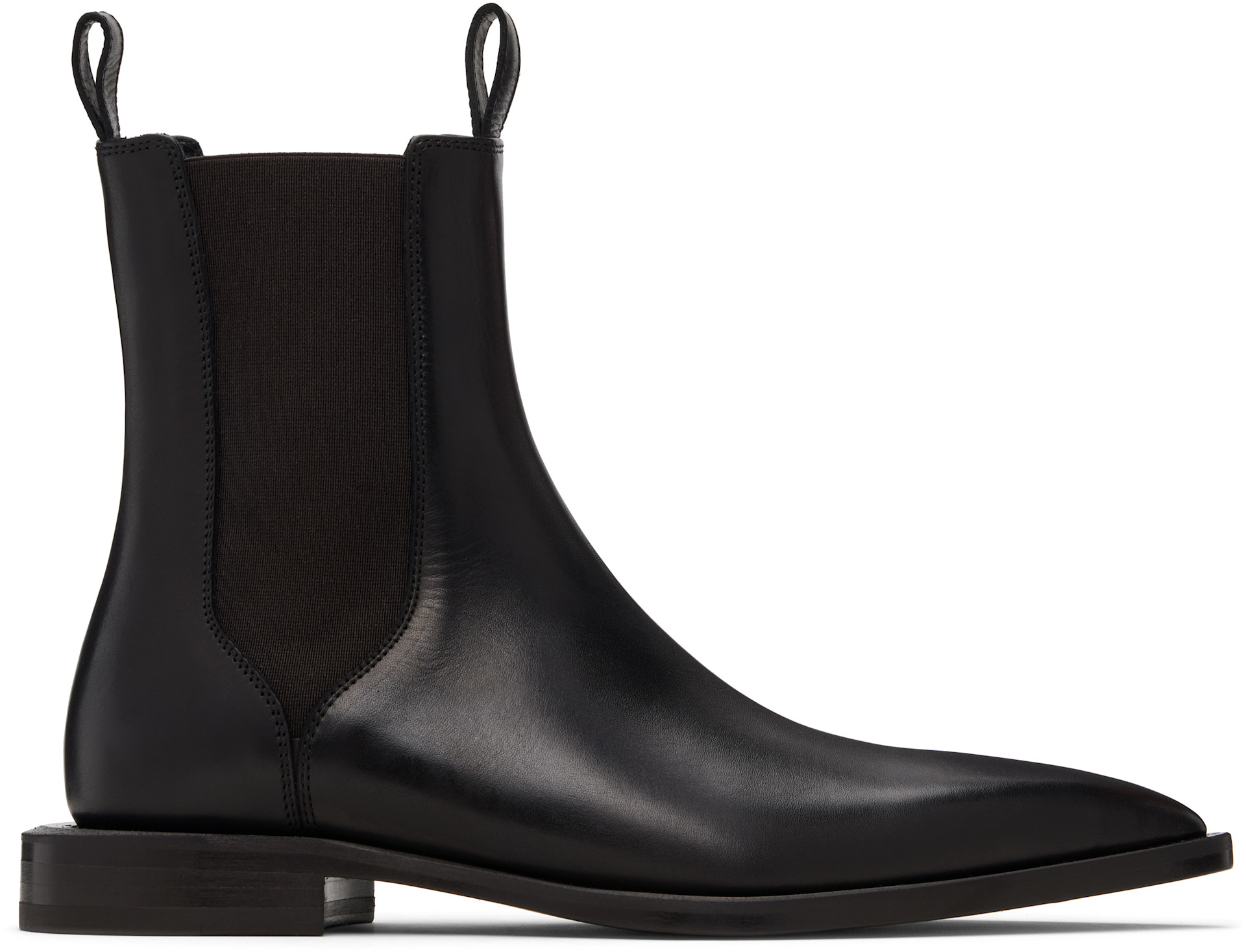 Lanvin: Black Pointed Toe Chelsea Boots | SSENSE United Kingdom