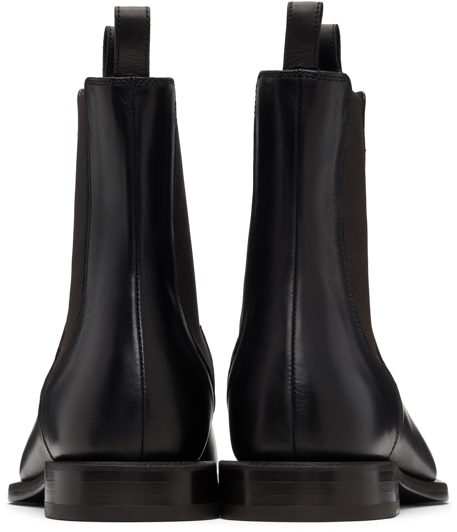 Lanvin: Black Pointed Toe Chelsea Boots | SSENSE